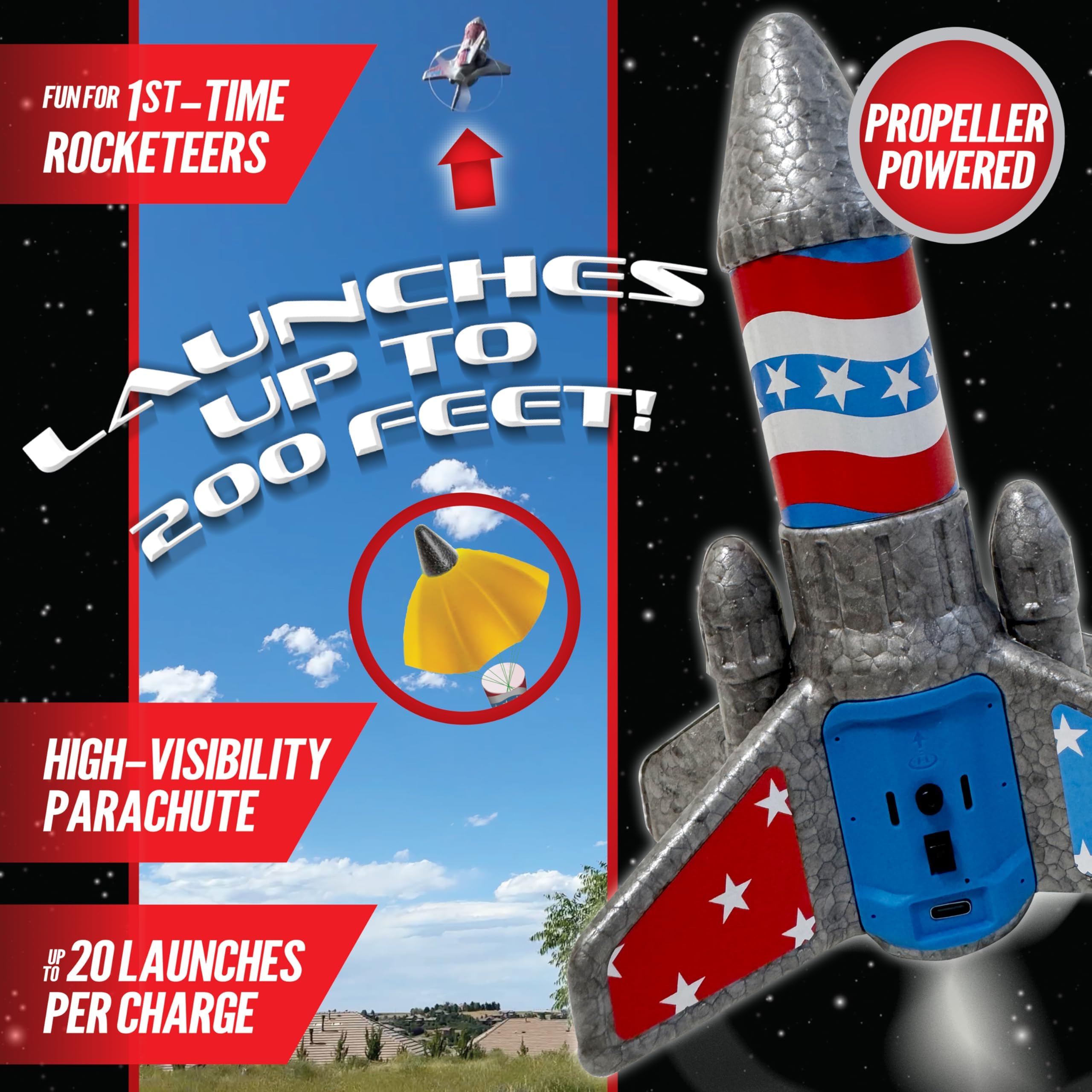 Amazon.com: Hyper Drive SkyTwister Rocket – Rechargeable Electric
