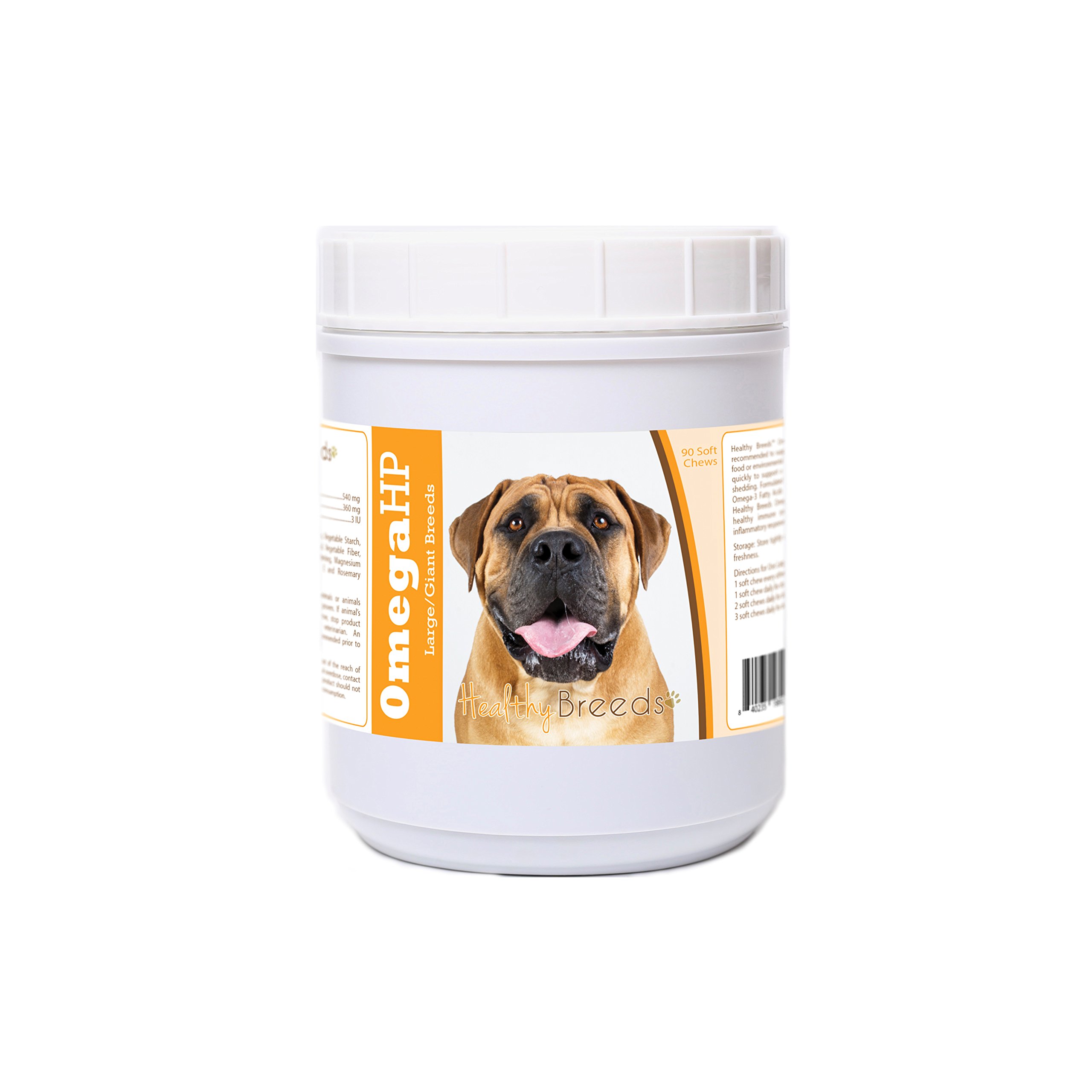 Healthy Breeds Boerboel Omega HP Fatty Acid Skin and Coat Support Soft Chews 90 Count
