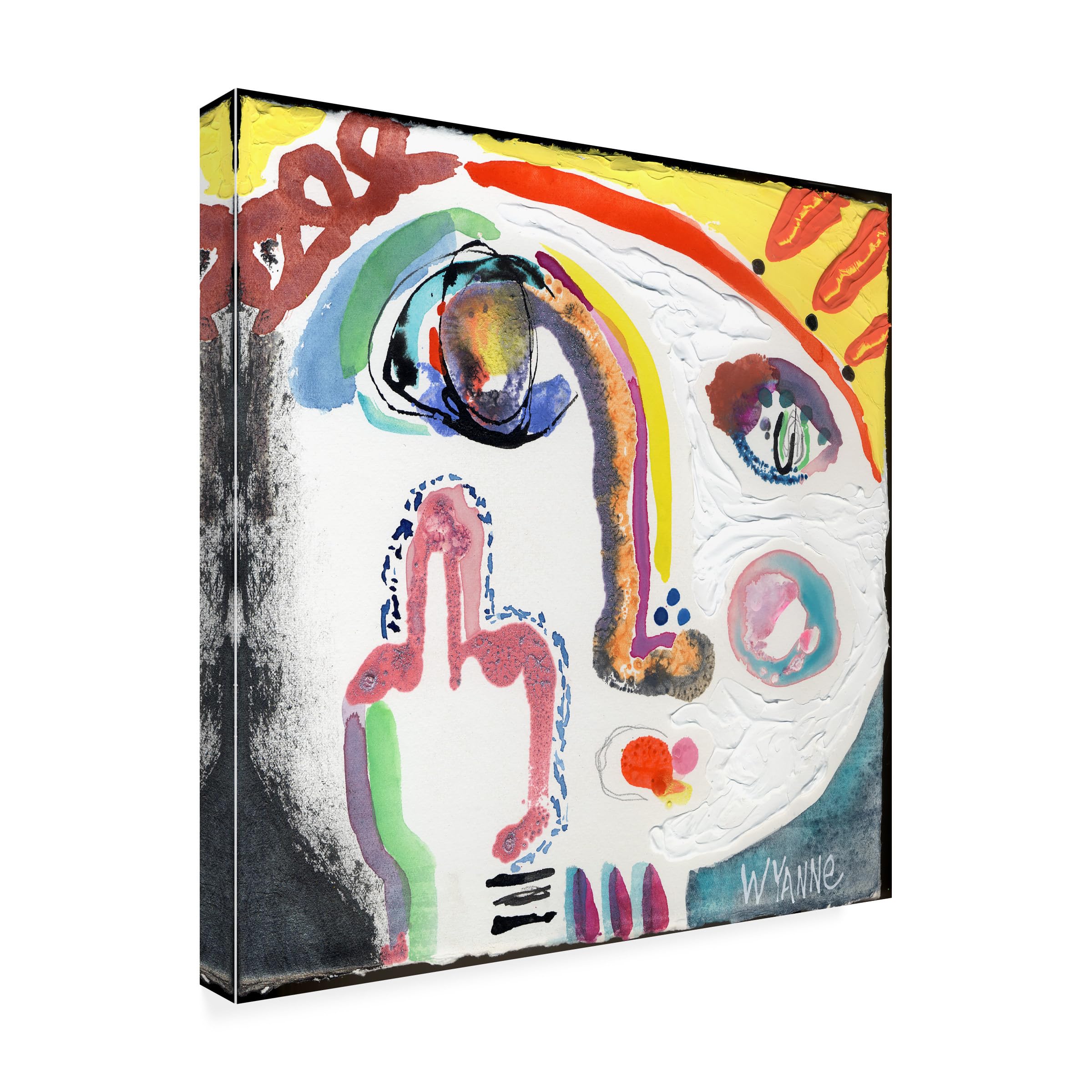 Wrapped Canvas Wall Art - Wyanne Current Mood Wall Art for Living Room Bedroom or Office D cor