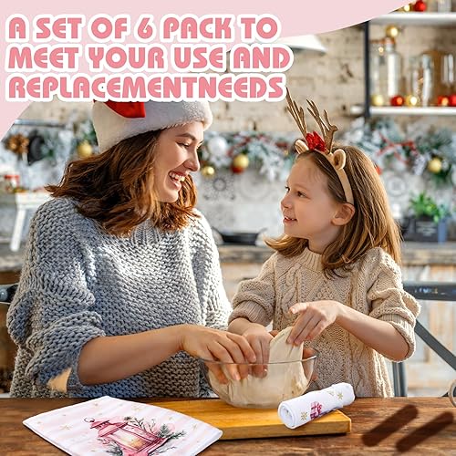 Miniatura 5 de 12 paños de cocina y paños de cocina de Navidad absorbentes para árbol de Navidad, renos, camiones, toallas de mano, decoración para suministros de