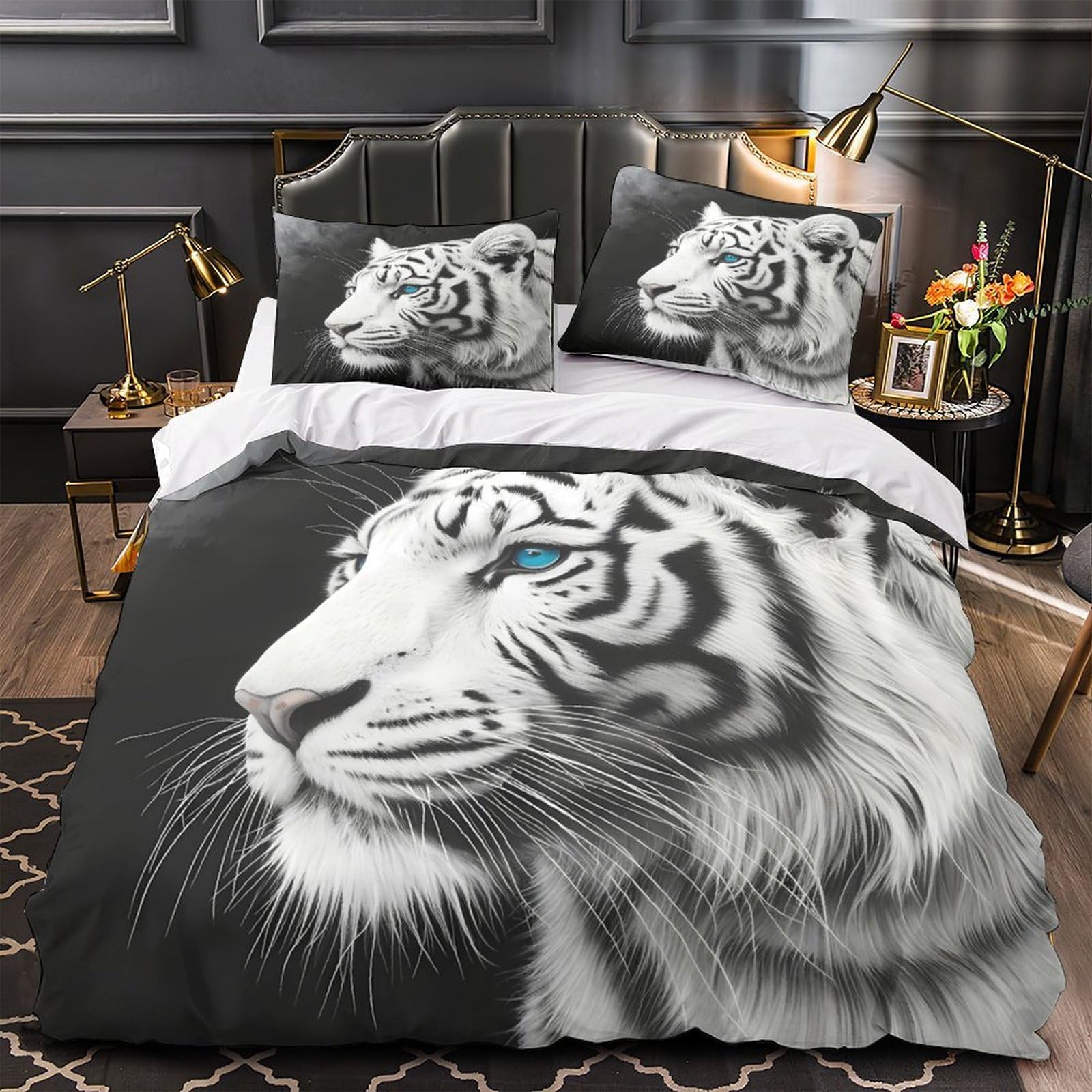 Housse de couette respirante et douce en microfibre anti-allergies