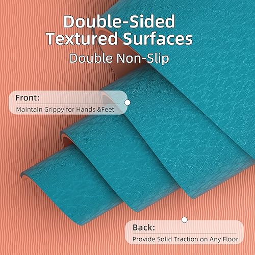 Miniatura 2 de Yoga Mat Non Slip, Anti-Tear 14 Thick TPE Yoga Mats for Women and Men, 72"x24" Exercise & Fitness Mat with Carrying Strap, Workout Mats for Yoga,