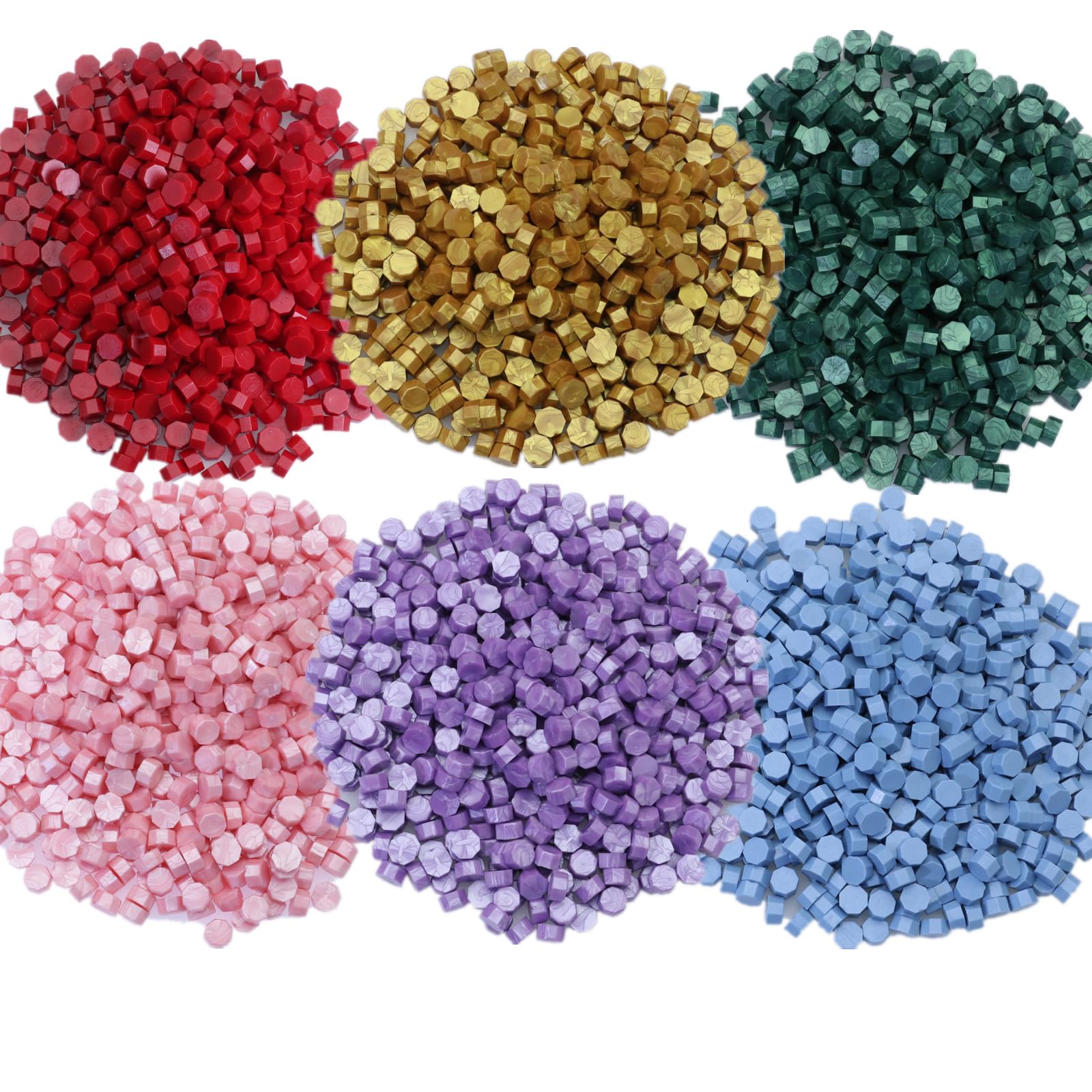 Atopbb Perles De Cire Scellées Blanches, 600 Perles De Cire Scellées Blanches, Idéal Pour Invitation De Mariage, Enveloppe De Noël (Vert Pin