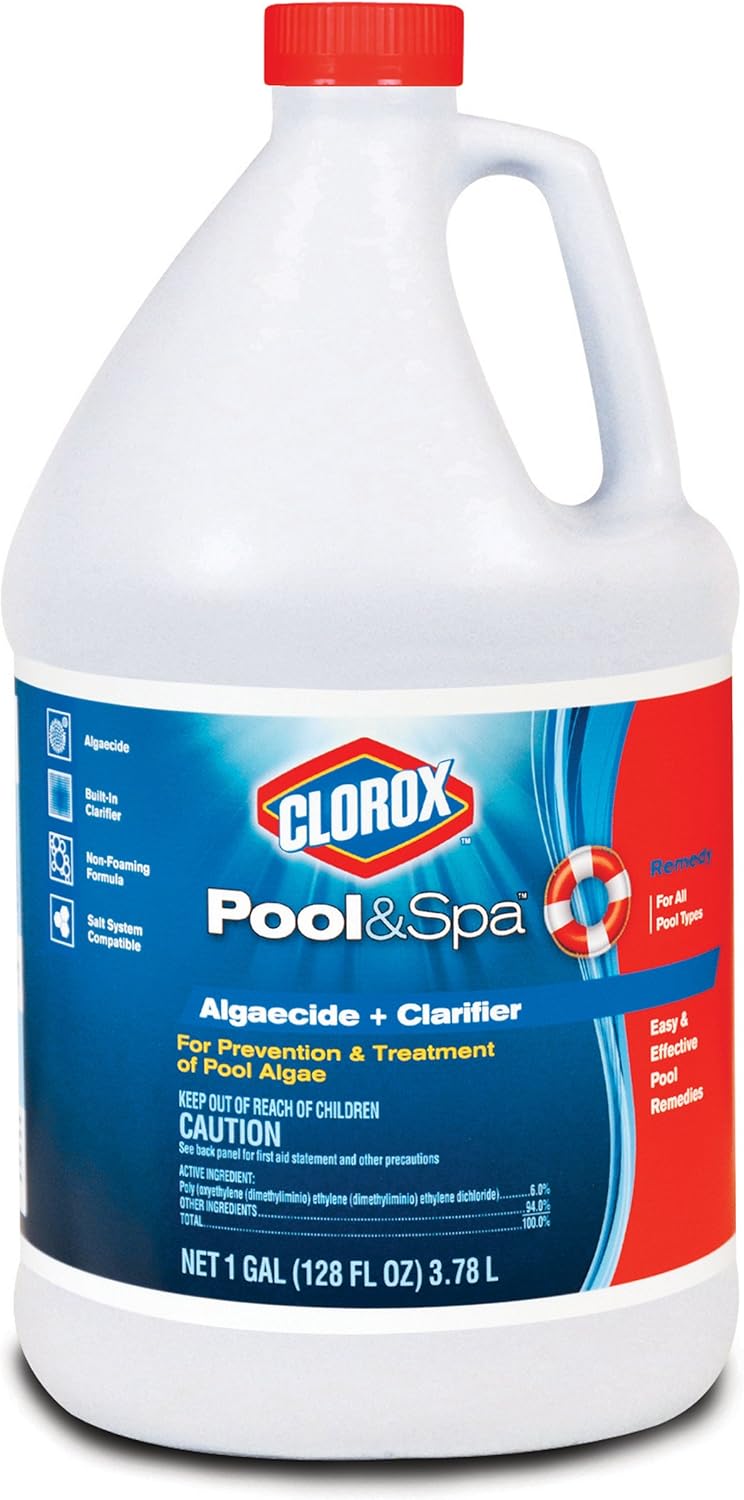 Clorox Pool&Spa 26419165391 Algaecide Plus Clarifier, 1Gallon Amazon