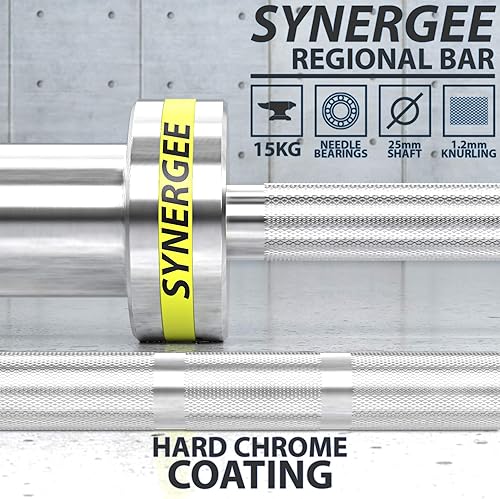 Miniatura 2 de Synergee Regional Olympic - Barras de fosfato negro y cromado duro de 44.1lbs para hombre y 33.1lbs para mujer