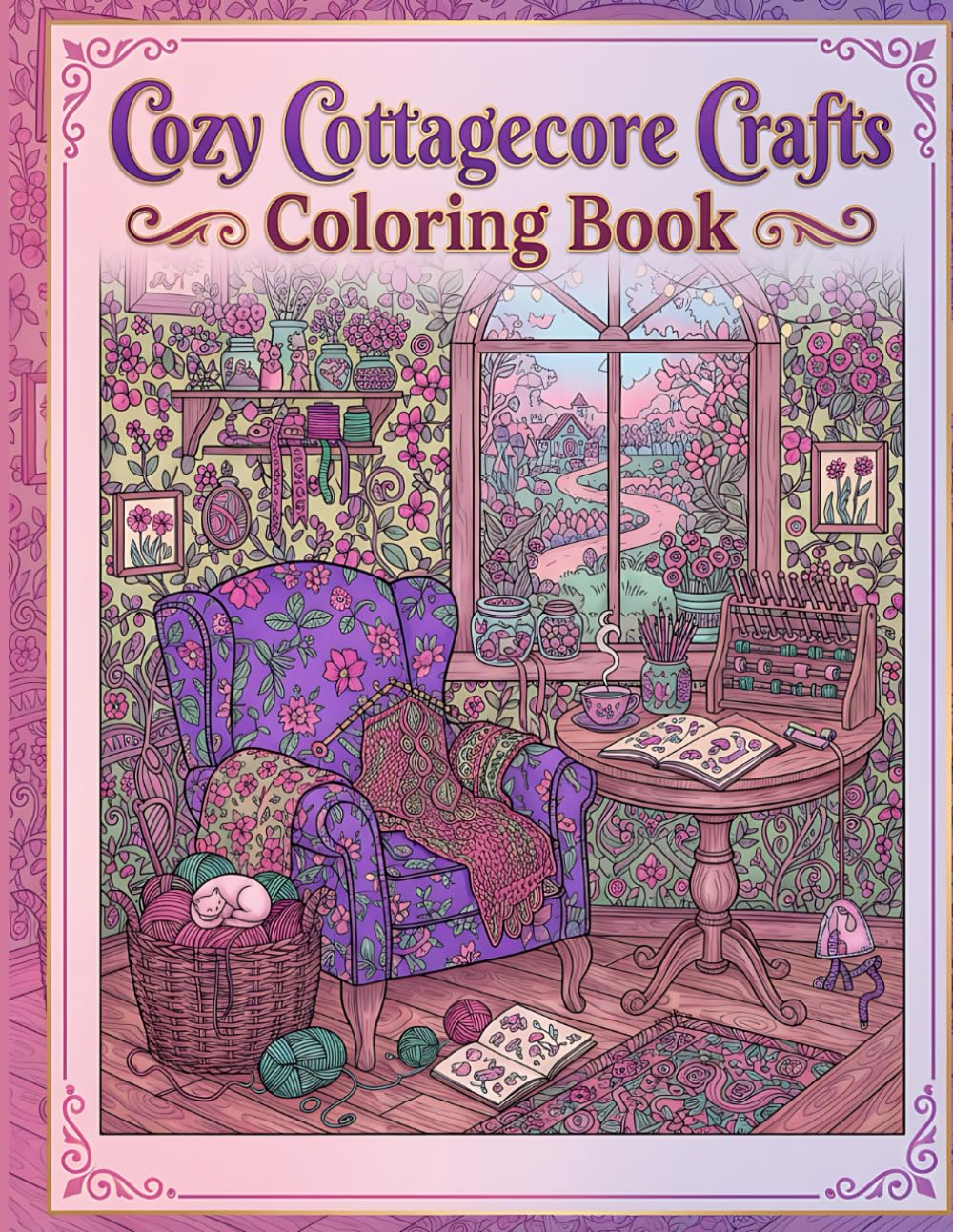 Cozy Cottagecore Crafts Coloring Book: Relaxing Cottagecore Craft Scenes for Adults & Teens
