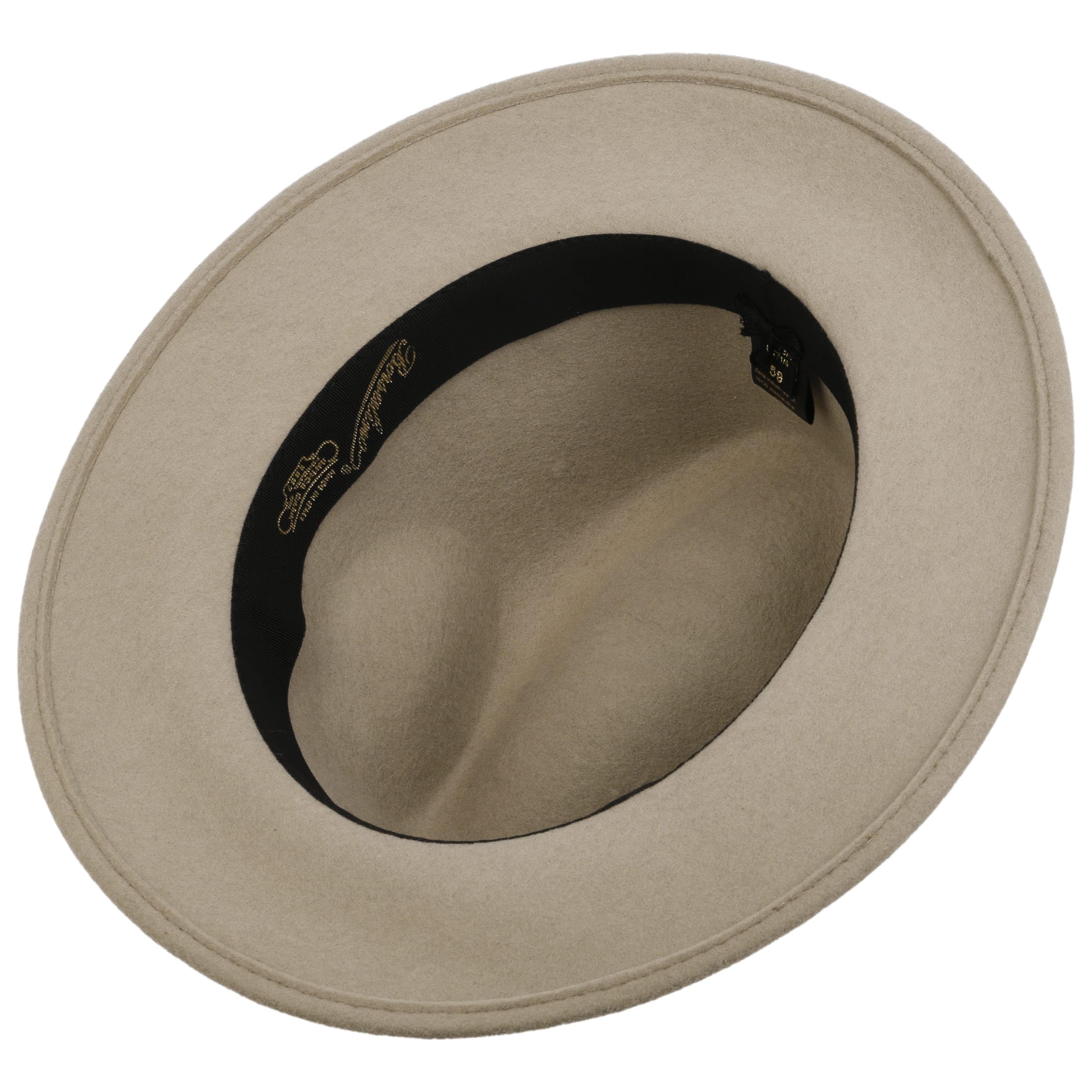 Borsalino Piemonte Traveller Wollhut Wollfilzhut Filzhut Damen/Herren - Made in Italy mit Ripsband, Ripsband Herbst-Winter Winter