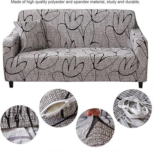 Vista 12 de Jerliflyer Funda de sofá, Fundas elásticas universales antideslizantes de impresión elástica a prueba de polvo Funda protectora de cojín de muebles