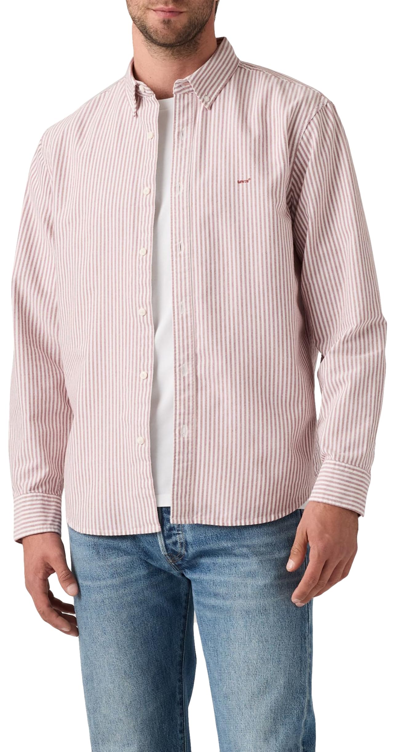 Levi's Authentic Button Down Waylon Stripe Russ, Waylon Stripe Russet, XL