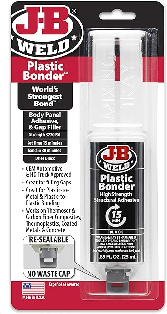 Simply 50139 J-B Weld PlasticBonder- Black,25 ml