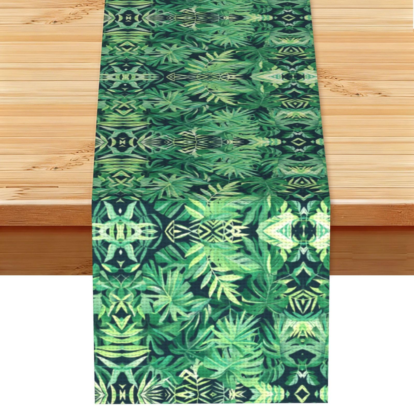 Airy Mint Green Canopy Printed Table Runner 13 x 72, Wrinkle Resistant Decor for Dining Table Coffee Table Fireplace
