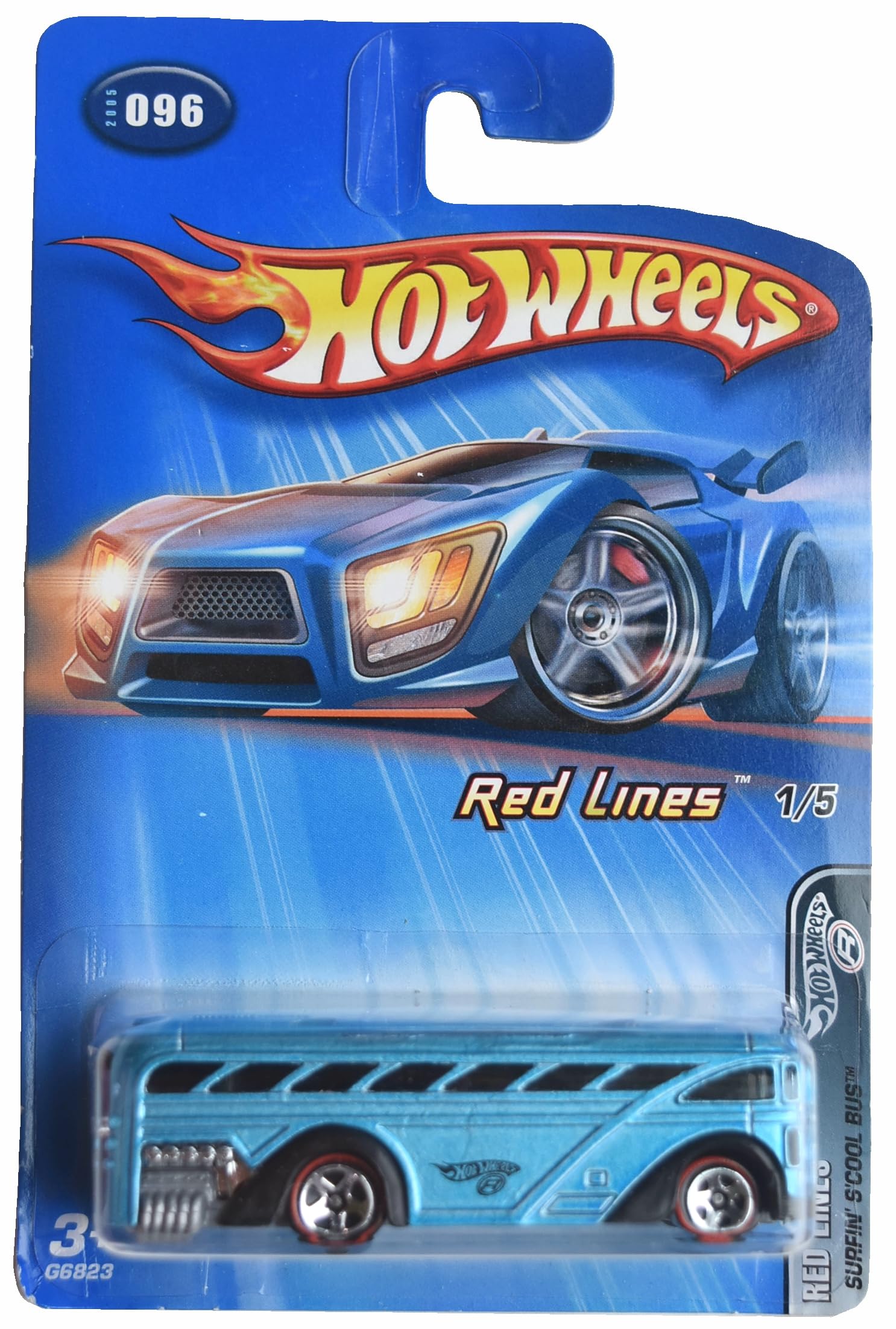 Hot Wheels Surfin S'cool Bus, Red Lines 1/5 [Blau] #96