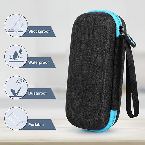 Miniatura 6 de Glamgen TENS - Maleta rígida de EVA para máquina TENS, utilizada para almacenar dispositivos TENS y almohadillas de electrodos, compatible con