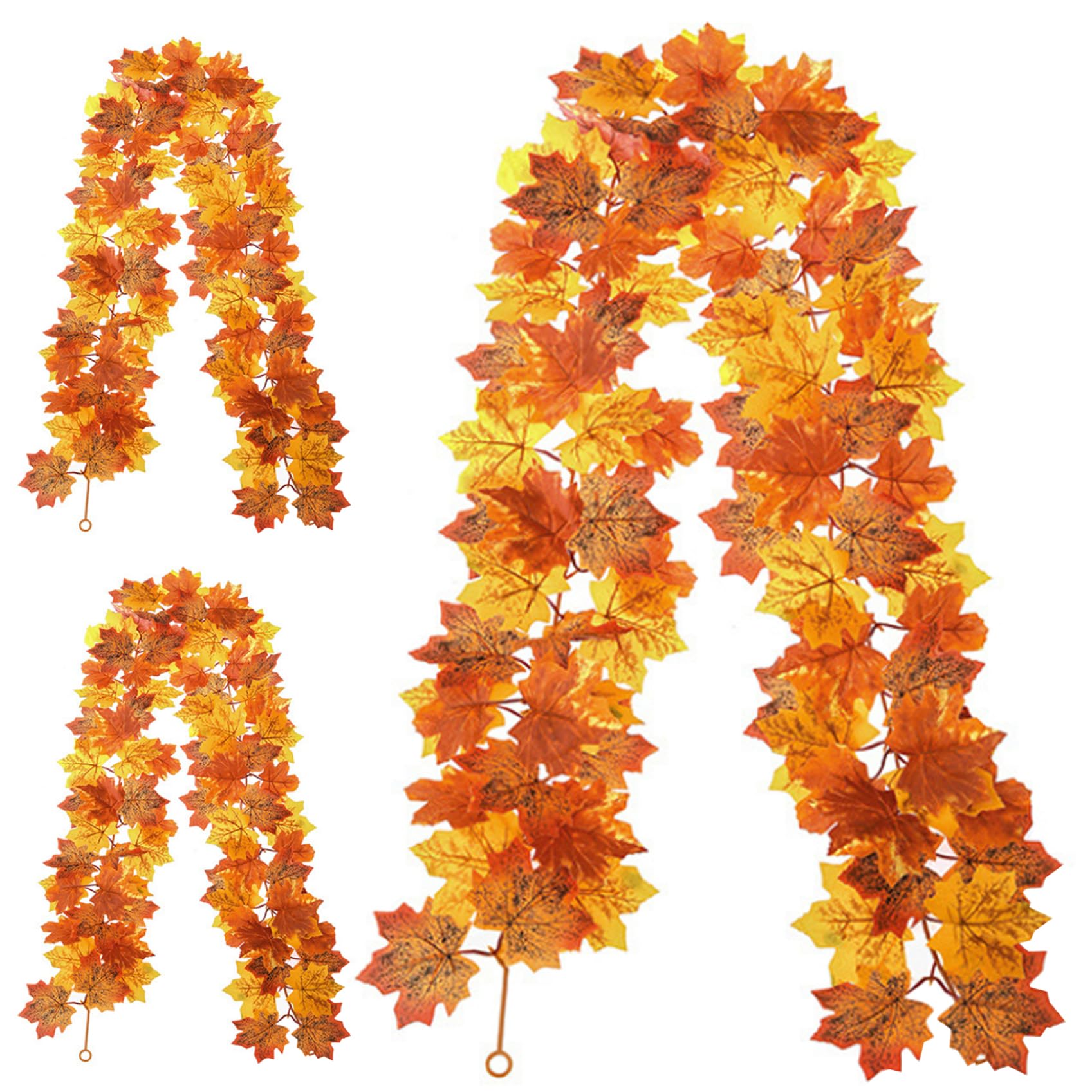 Guirlande d'automne extérieure érable feuilles de Noël Thanksgiving 3pcs