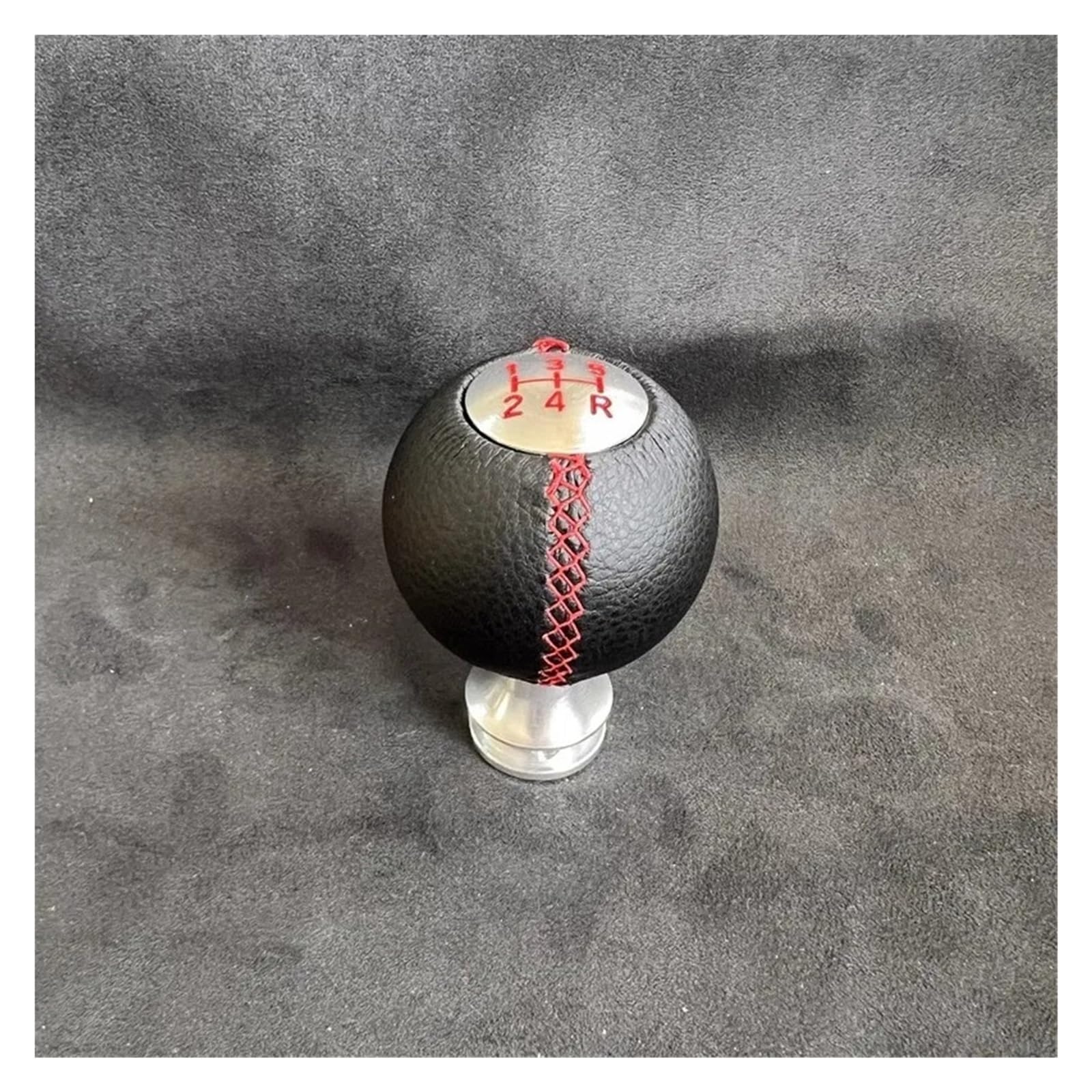 Xexjhqq L 5Speed Gear Stick Knob For Focus For Fiesta Anti Fur Leather 5 Speed Gear Shift Knob Ball Head(L 5Speed)
