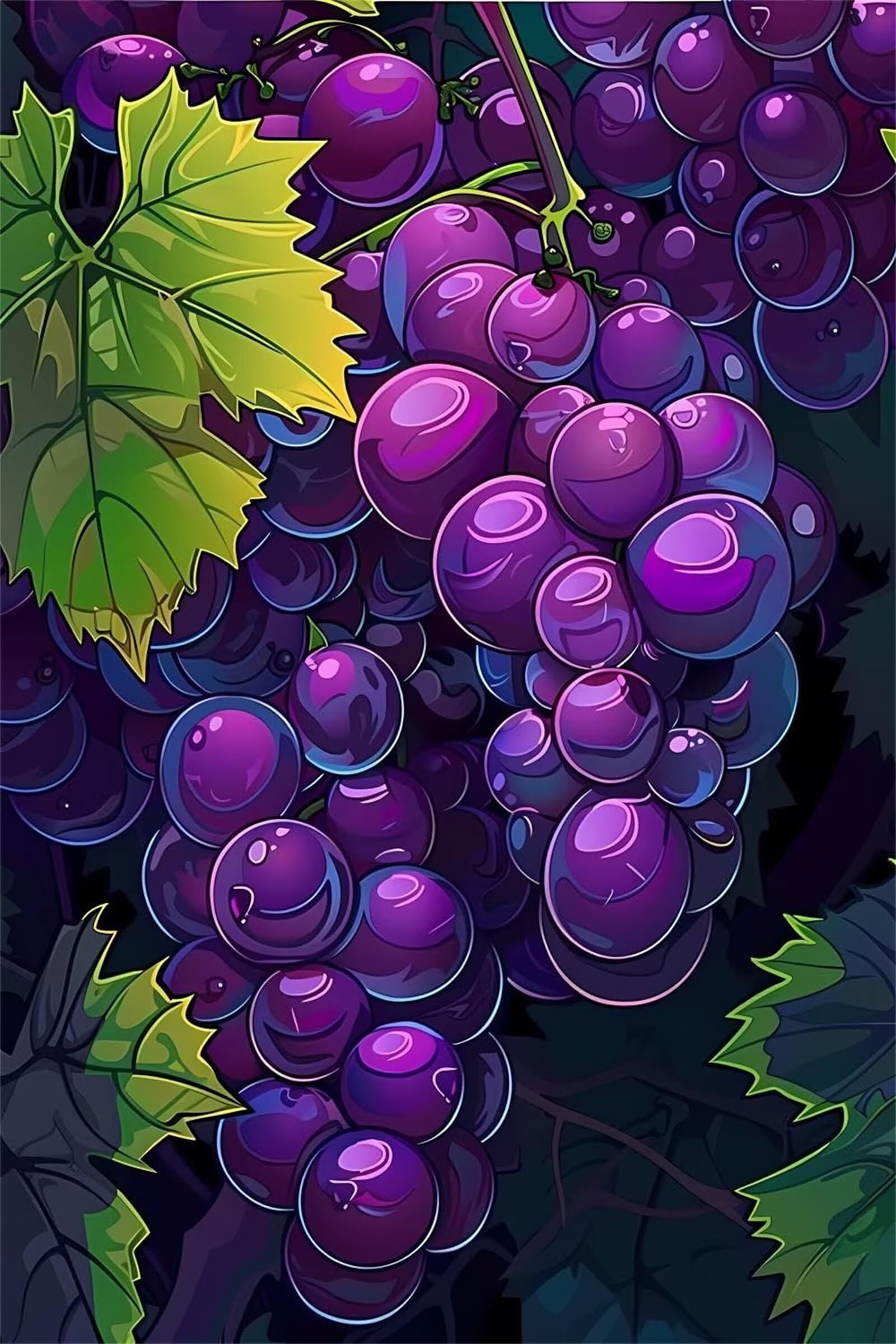 Puzzle 1500 sztuk, fioletowe winogrona puzzle dla dorosłych, puzzle dla dorosłych, gry relaksacyjne i inteligencja, puzzle do gry rodzinnej prezent