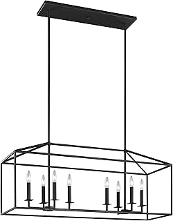 Sea Gull Lighting 6615008-839 Perryton Eight-Light Island Pendant Hanging Modern Light Fixture, Blacksmith Finish - coolthings.us