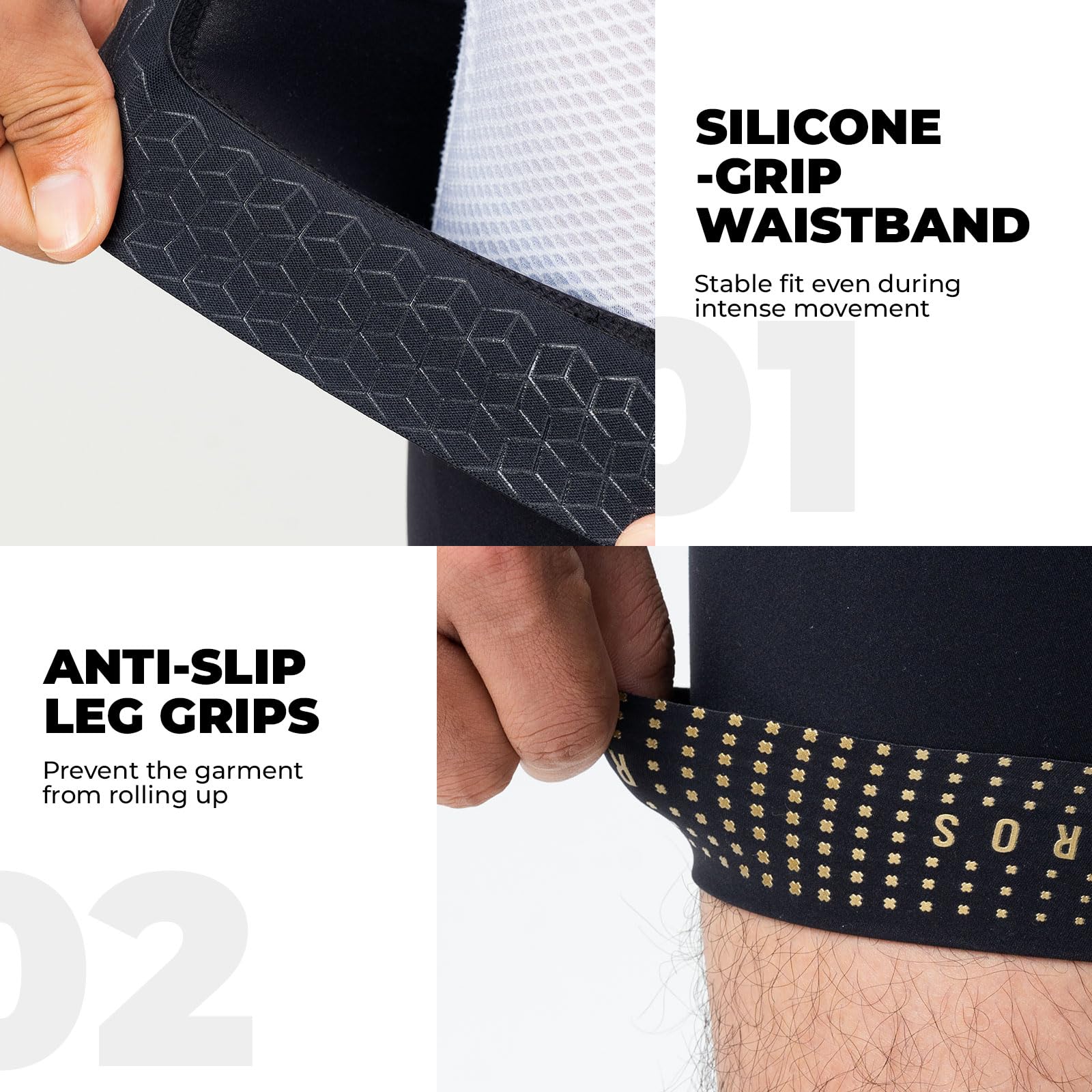 ROCKBROS Pantaloncini Ciclismo Uomo Estivo con Fodello 3D, Pantaloncini Asciugatura Rapida, Traspirante e Antiscivolo, Abbigliamento One-Piece Senza Cuciture per Bici Bicicletta MTB, Nero