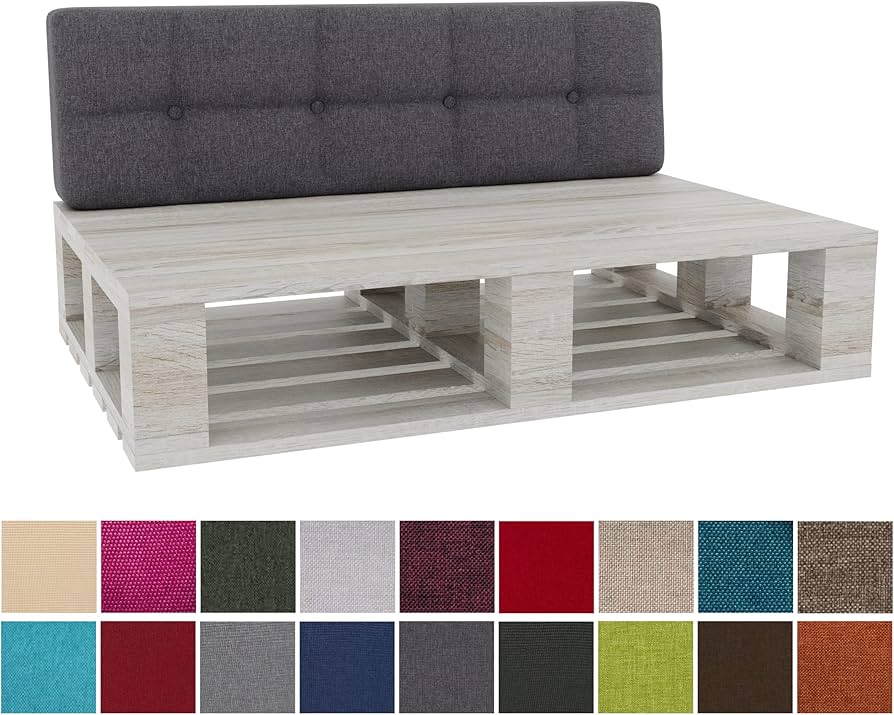 Palletkussens Palletkussens Zitkussens Rugleuning Gewatteerd PFG (Rugleuning 120x40, Beige