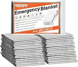 Pacote com 6 cobertores de emergência Mylar, cobertor de emergência, cobertor espacial, sobrevivência, resgate, isolante, refletivo, cobertor de alumínio refletivo, caminhadas ao ar livre,