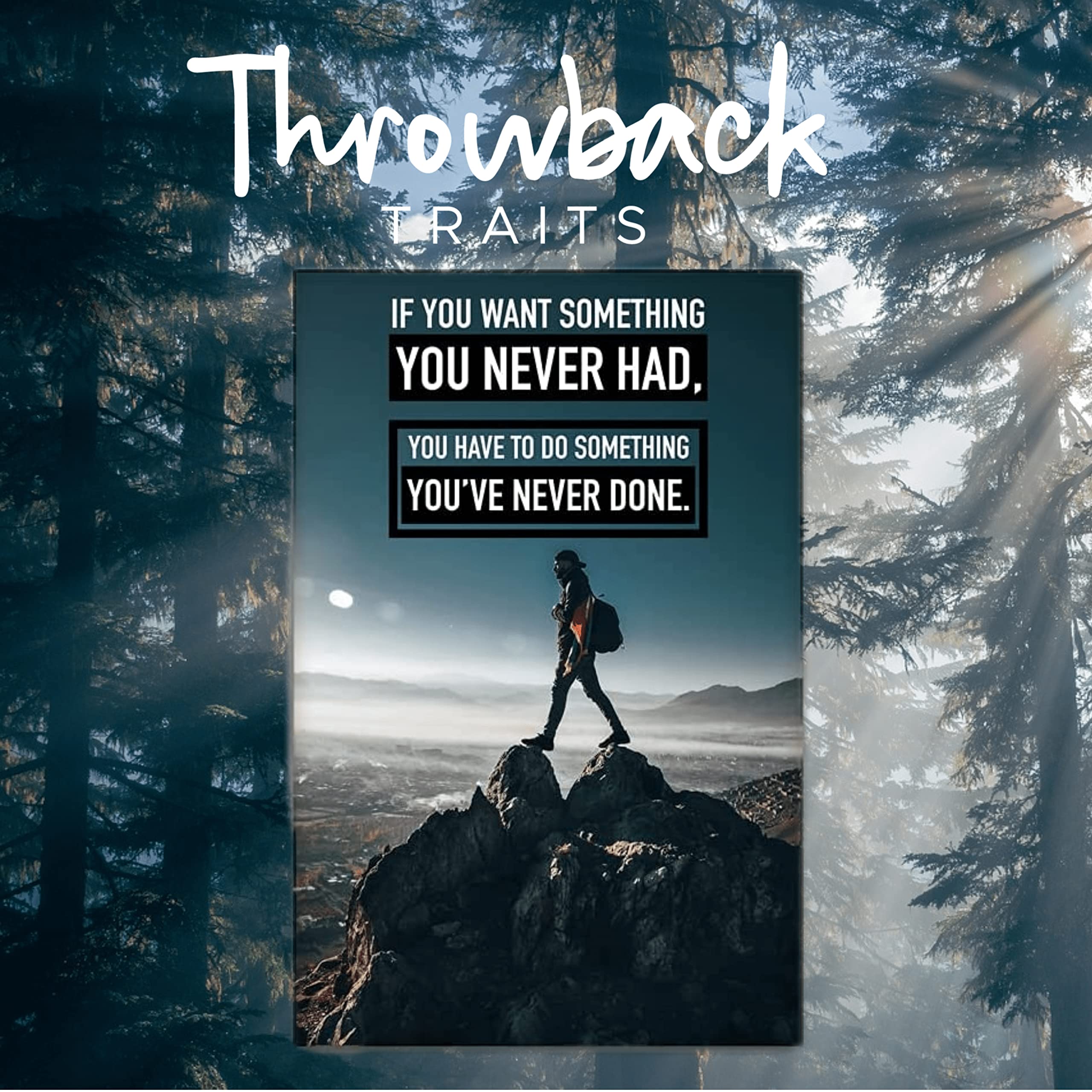 Buy Throwback Traits Motivational Wall Art Poster Inspirational Wall