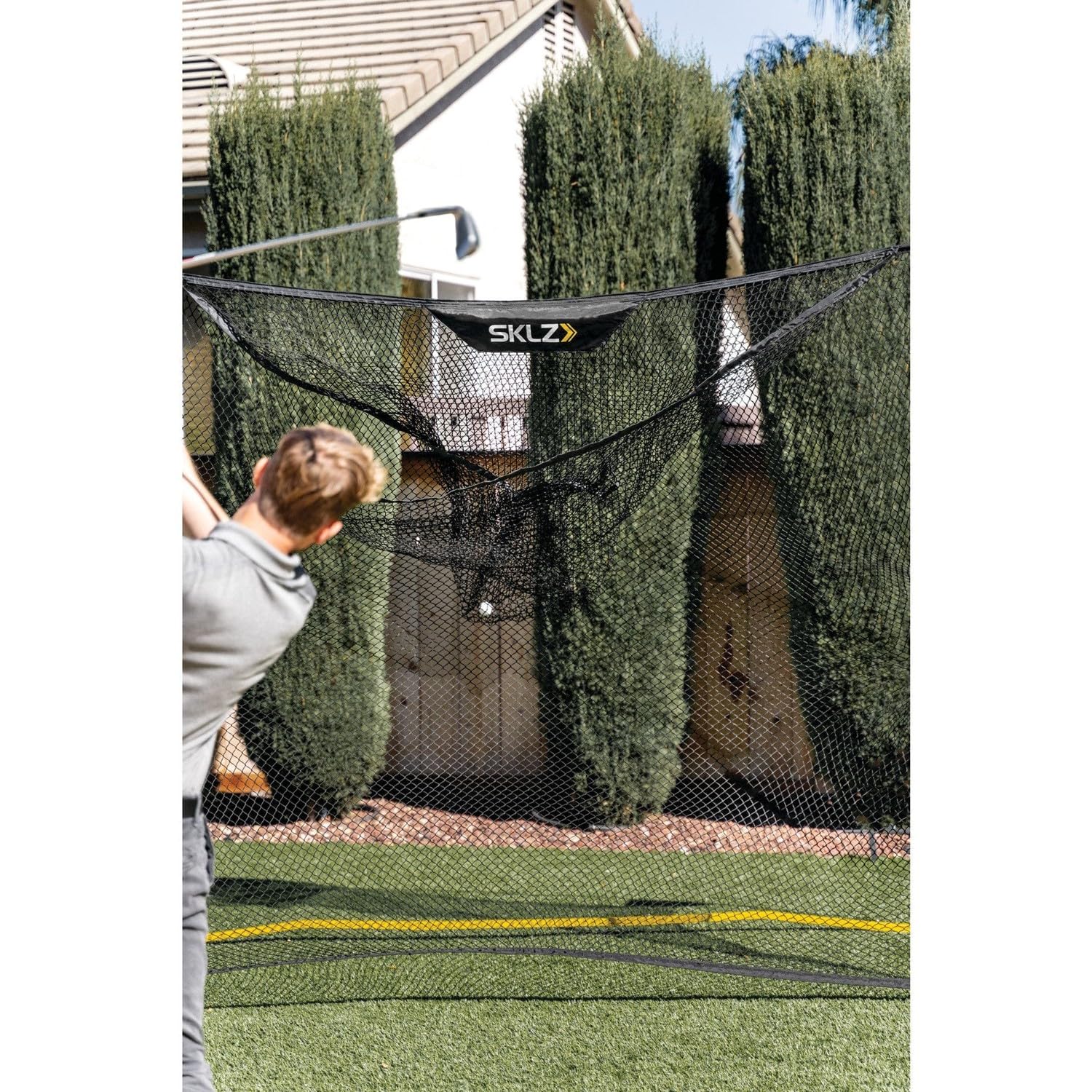 SKLZ Red de Golf para Entrenamiento en Casa,con Devolución Suave de Pelotas,Ideal para Practicar Todos los Palos,Medidas 304.8 cm x 213.36 cm,Resistente y Duradera
