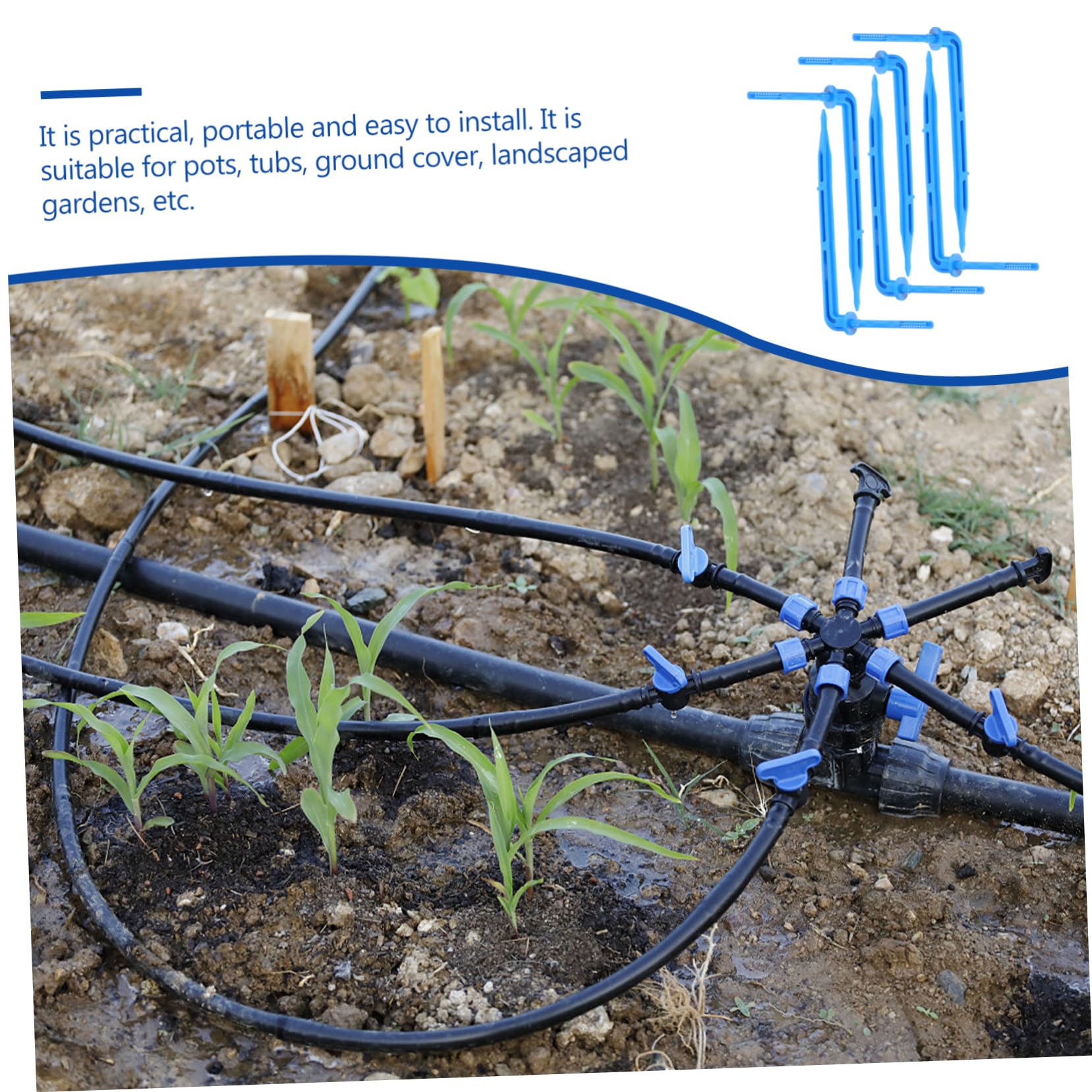 BESPORTBLE 4 Set Irrigatore Automatico A Goccia Picchi Bagnante Gocciolante Irrigazione Impianti per Irrigazione Piante Picchetto Automatico A Goccia Irrigazione Automatica A Goccia 100 Pz*4