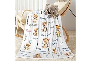 Personalized Premium-Quality Tigger Baby Blanket for a Snuggly Embrace