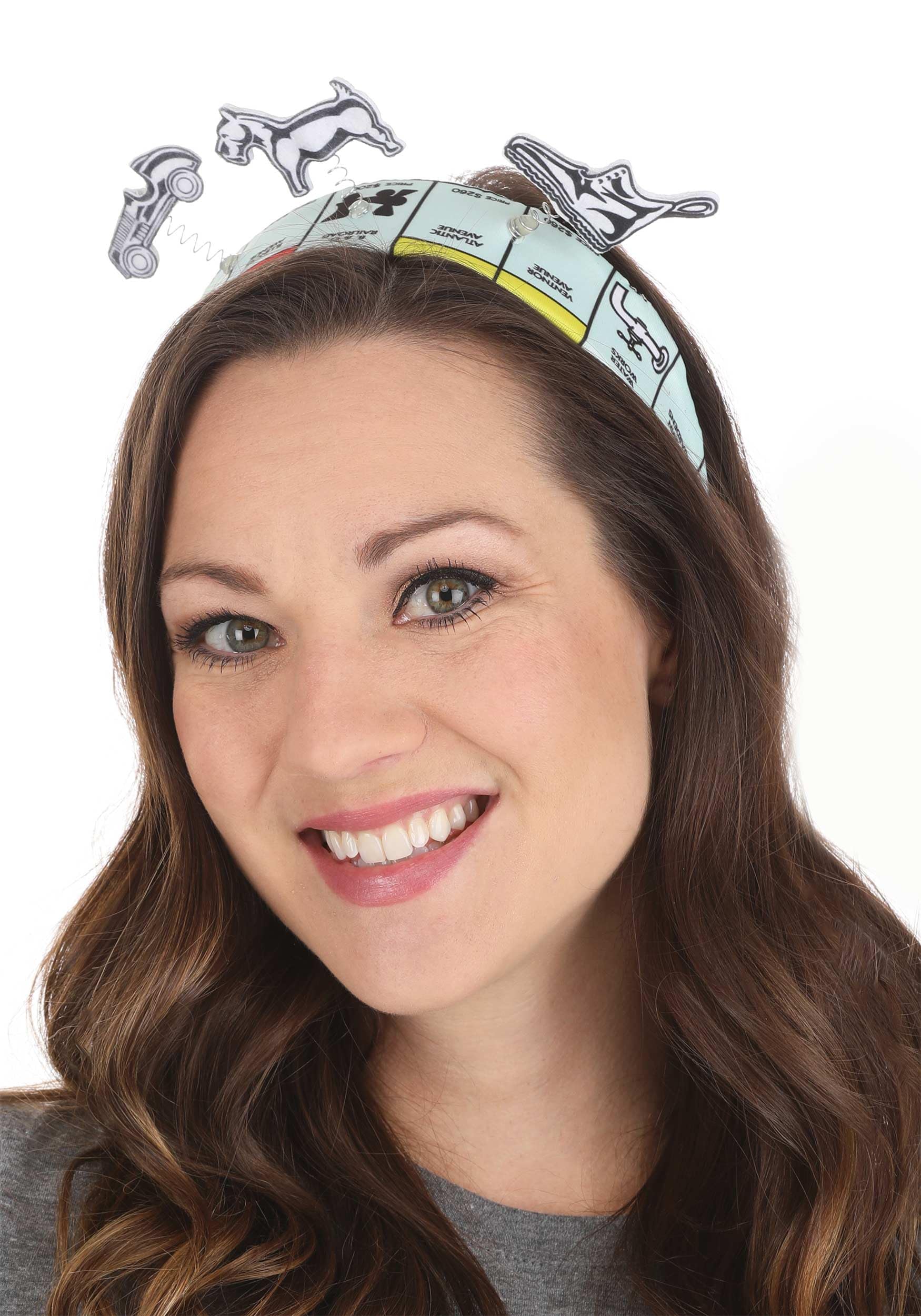 Fun CostumesMonopoly Token Headband Costume Accessory | Fabric Covered with Monopoly Graphics & Spring Game Pieces