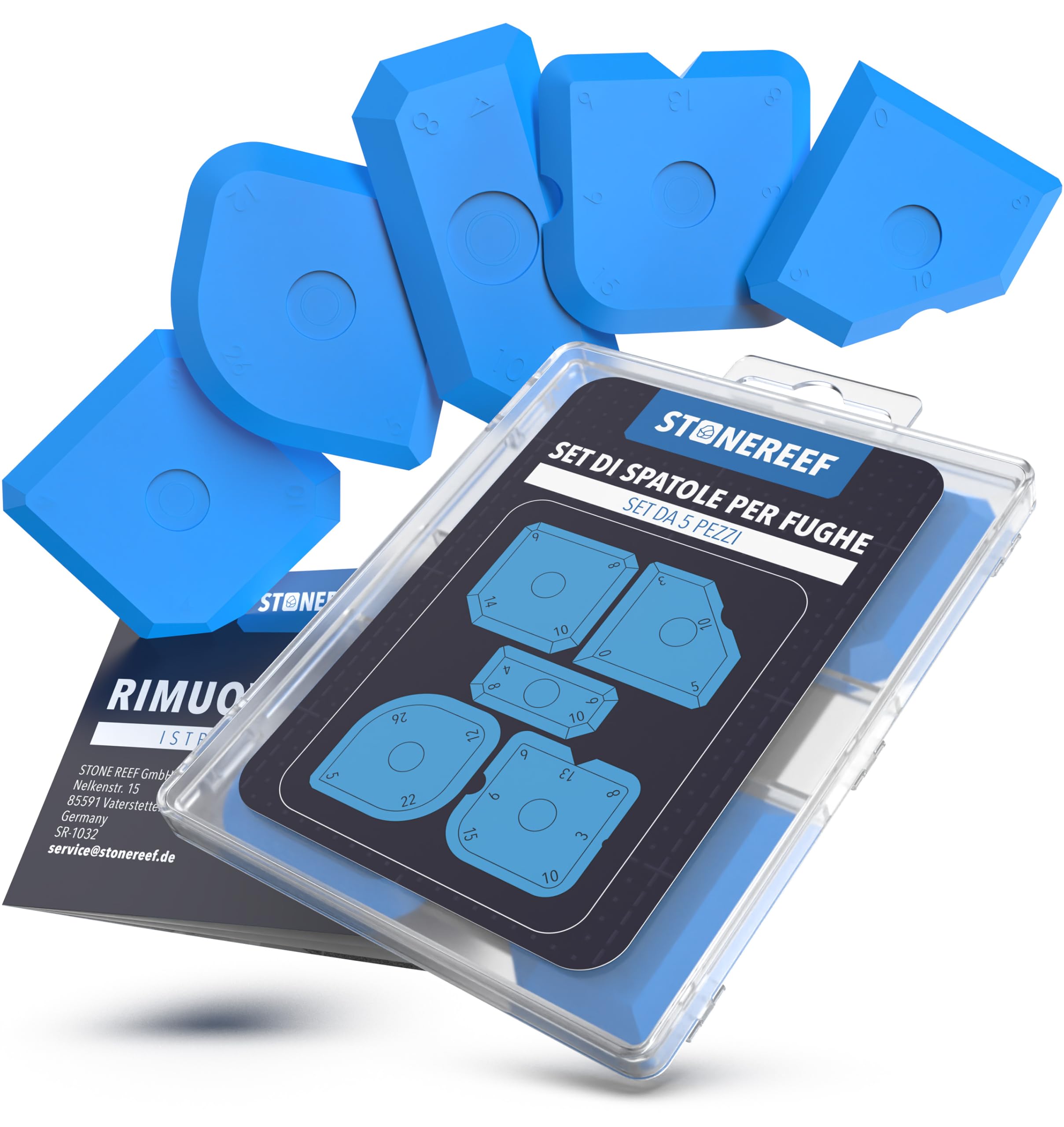 Set 5 in 1 Rimuovi Silicone e Lisciatore Fughe – Kit Attrezzi Sigillante con Raschietto e Spatola – Strumenti per Applicare e Rimuovere Silicone per Bagno Cucina e Piastrelle