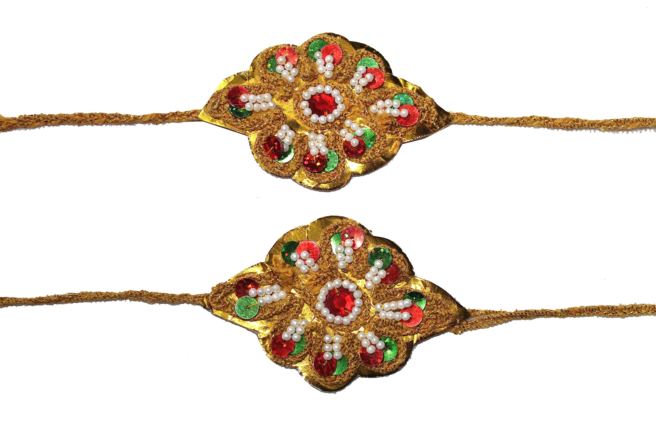 Kaku Fancy Dresses Silk, Polyester Krishna Jewellery For Kids/Janmashtami/Bal Gopal Dress/Kanha Accessories/Bal Krishna Mukut/Krishna Sringar Jewellery (5 Layer Moti Mala Set) - Image 2 thumbnail