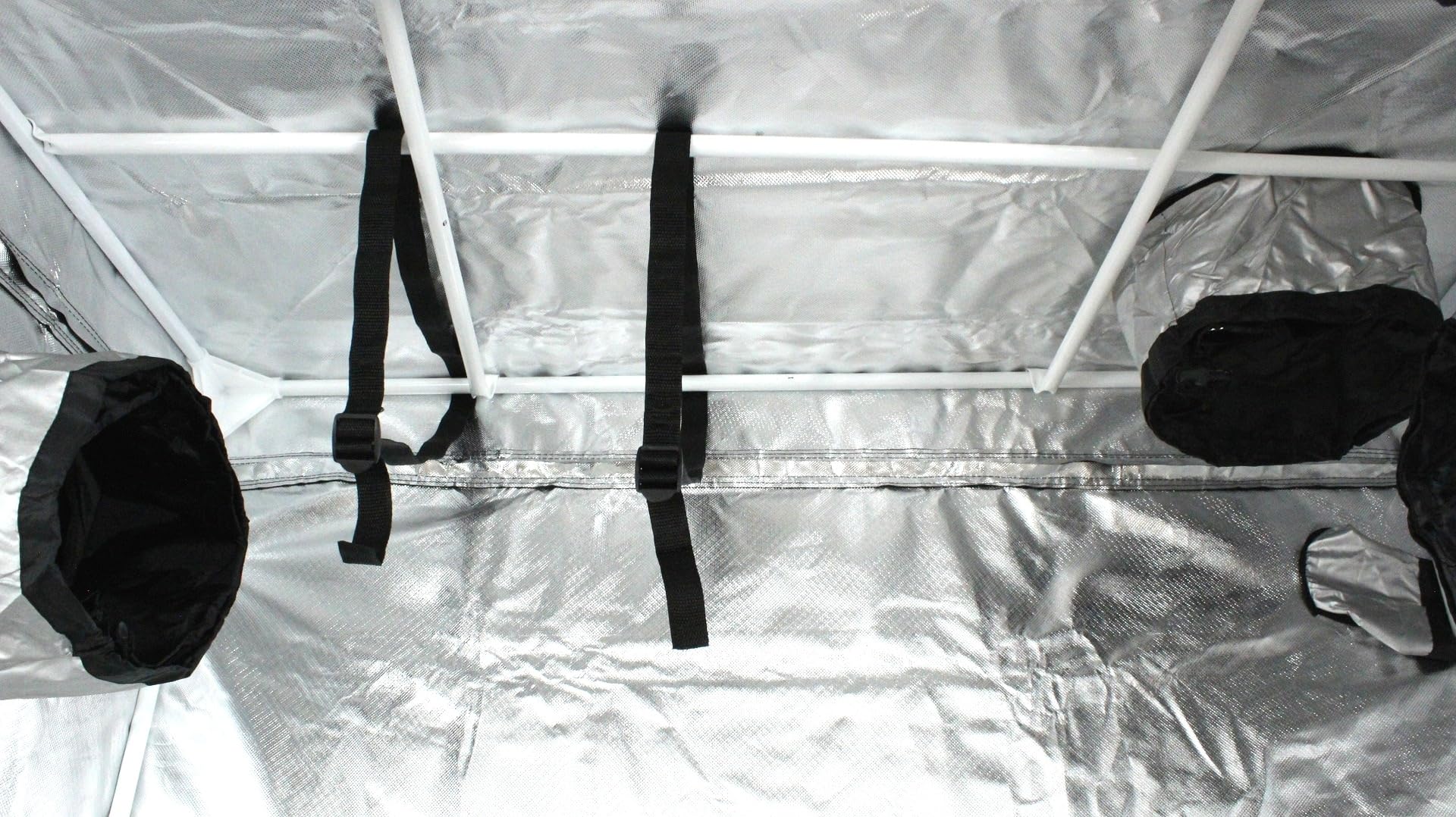 Growzelt 120x60x180 cm Anbaubox Pflanzenzucht Schwarz