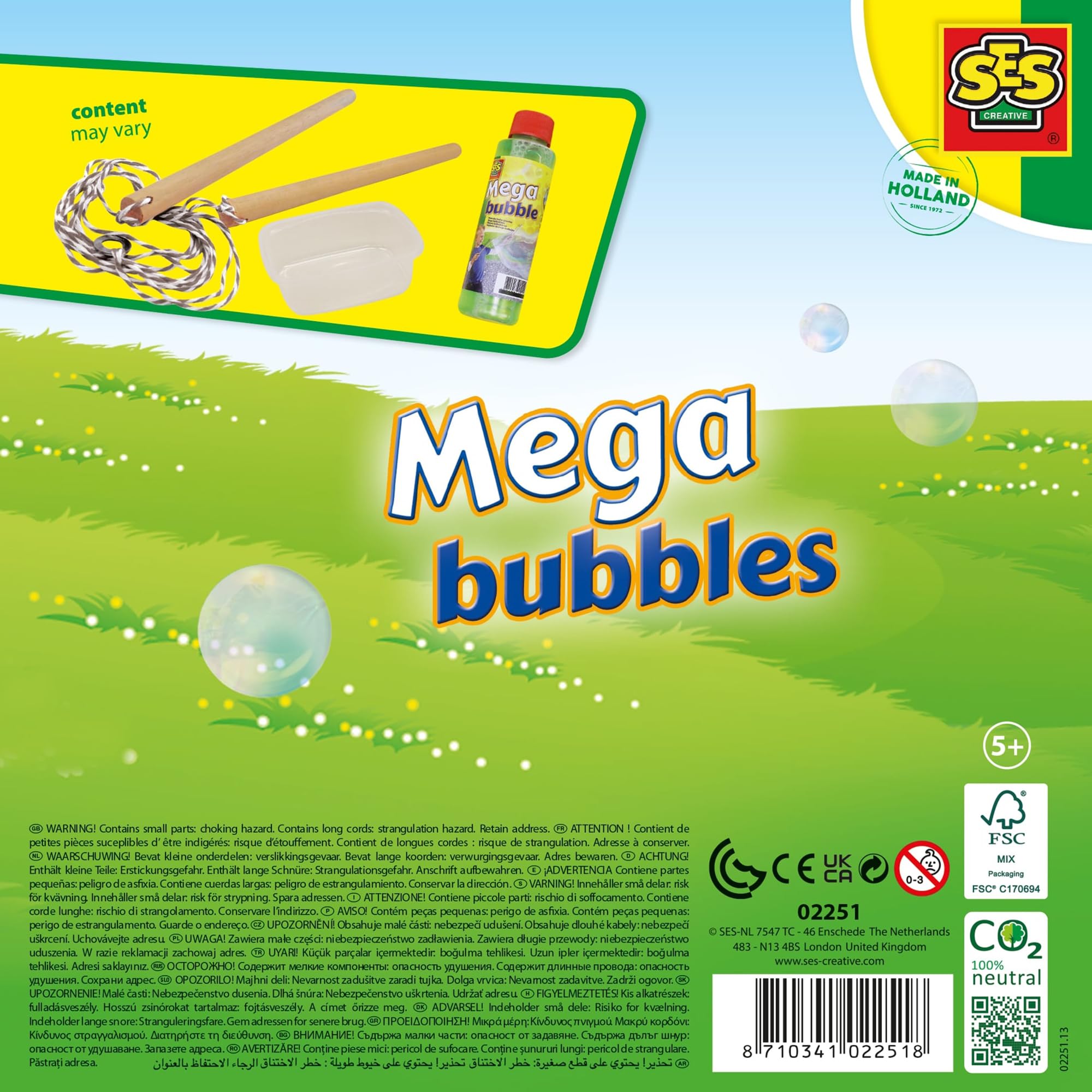 SES Creative 02251 Mega Bubbles, wielokolorowy, XXL