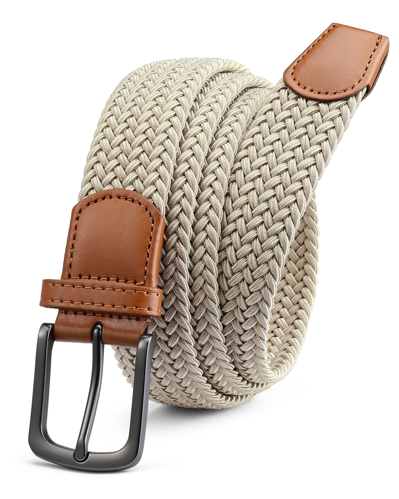 CHAOREN Men's Elastic Belt, Braided Belt Without Holes, Robust Construction and Easy to Move, 35 mm