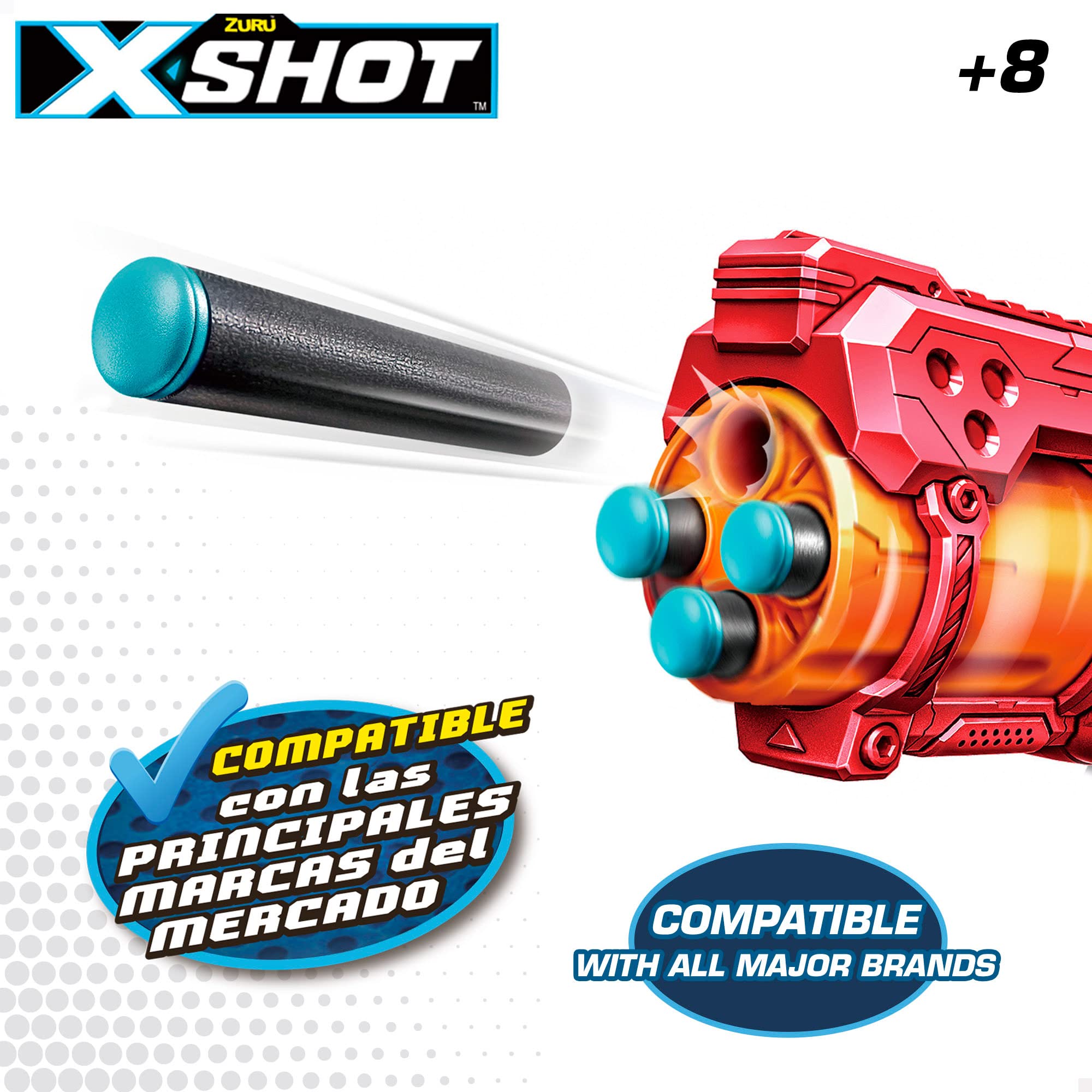 COLORBABY X-Shot, Pack de 200 dardos de espuma para pistolas de juguete, Dardos de gomaespuma de repuesto para pistolas (46926)