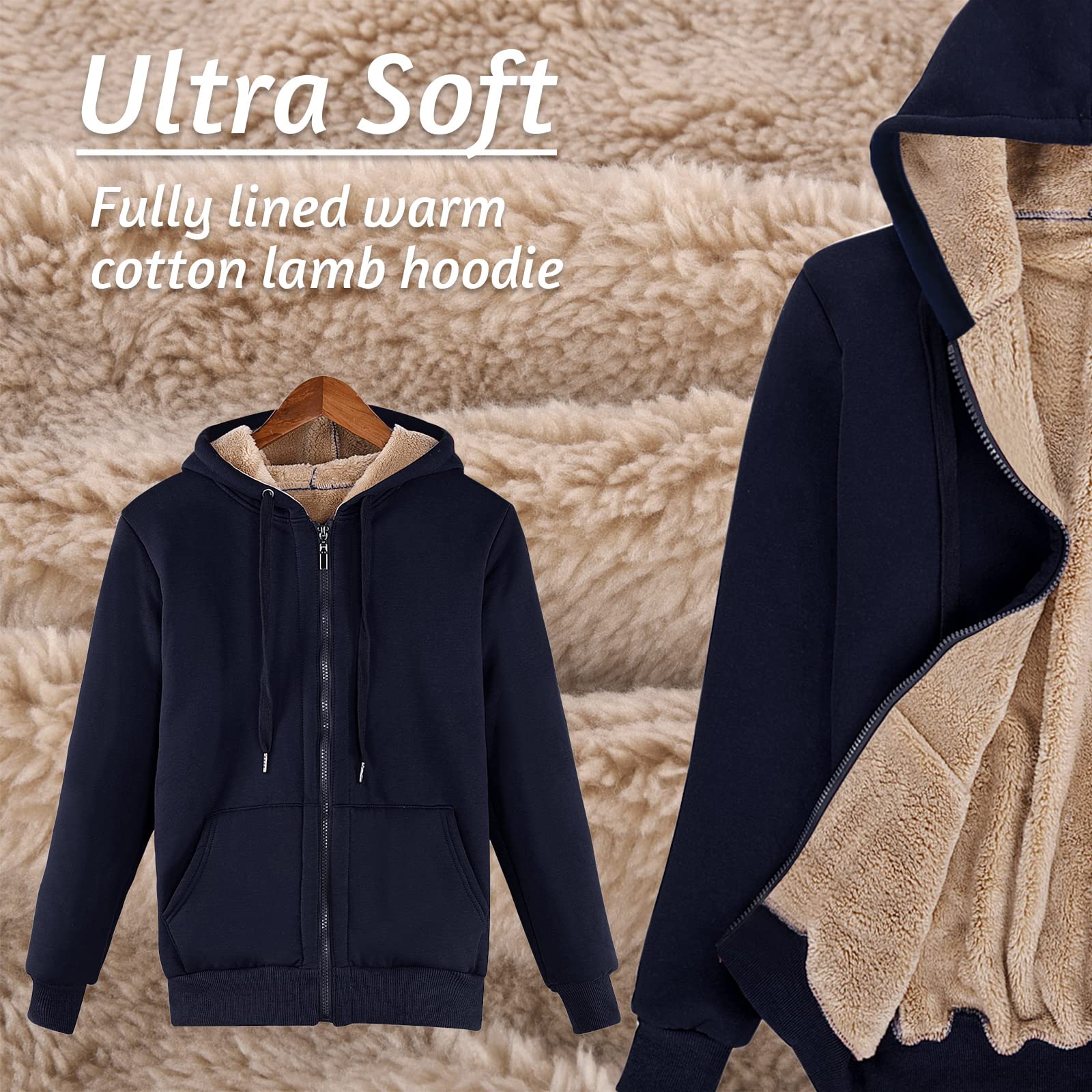 UMIPUBO Felpa Donna con Zip e Cappuccio Flanella Caldo Hoodie Cerniera Donna Cappotto Peluche a Manica Lunga con Tasche Sweatshirt Felpe in Pile con Cappuccio Giacca Outwear Donna Invernale