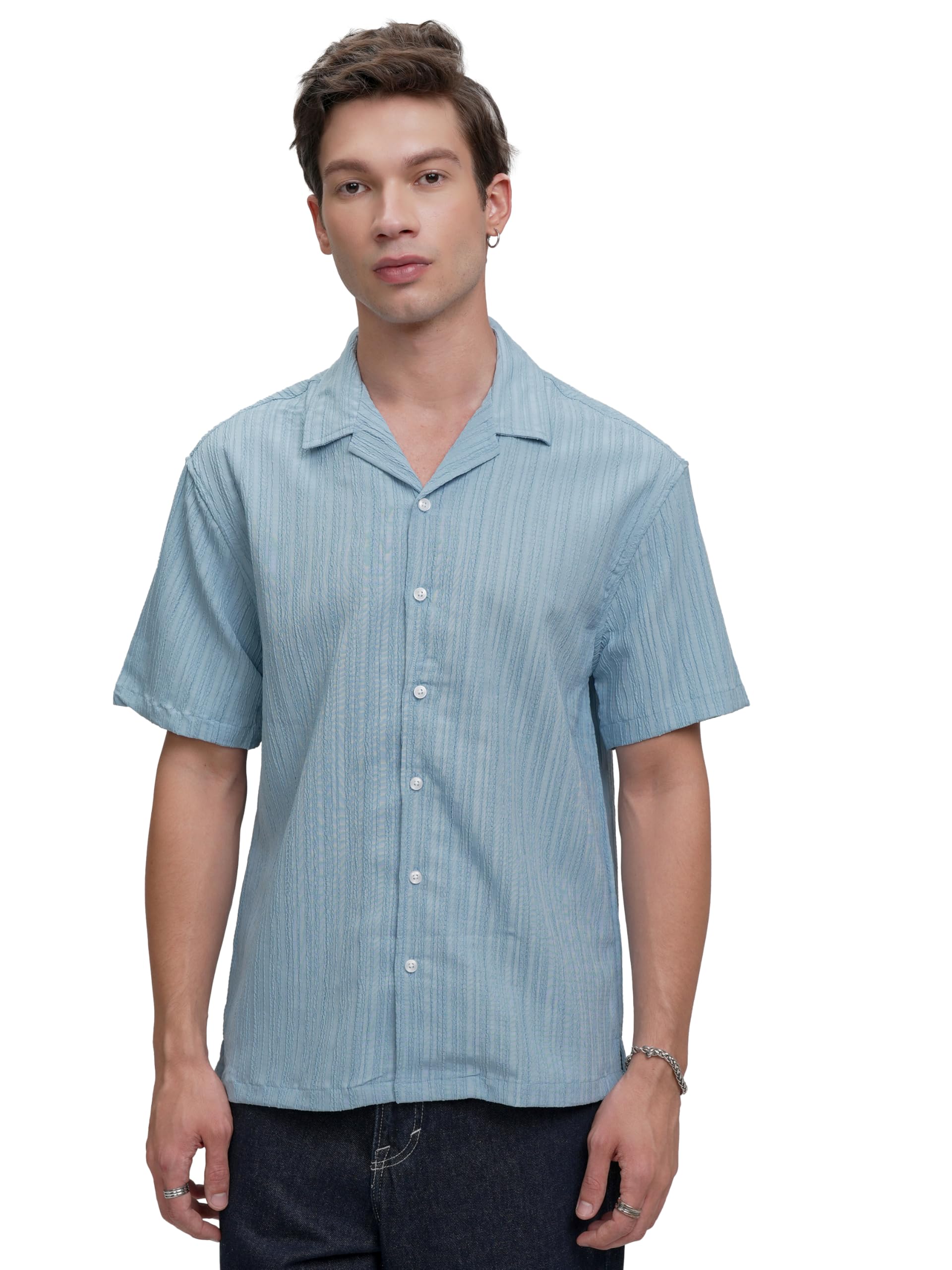 highlander Men's Solid Oversized Fit Shirt-picture-39