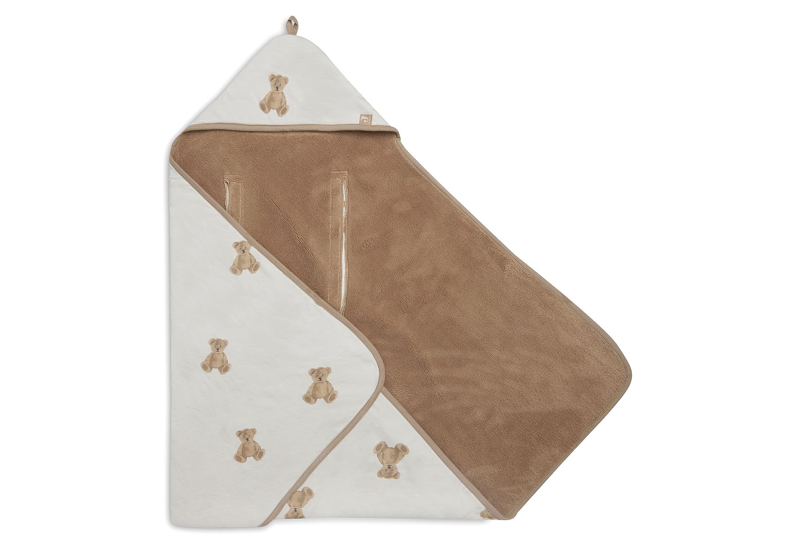 Jollein 032-566-66095 Couverture d'emmaillotage Blanche (85 x 85 cm) Motif Ours en Peluche