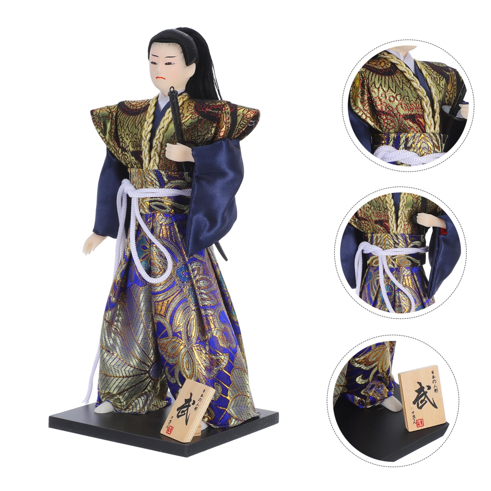 Cabilock Muñeca Samurái Japonesa de 12 Pulgadas, Figura Coleccionable