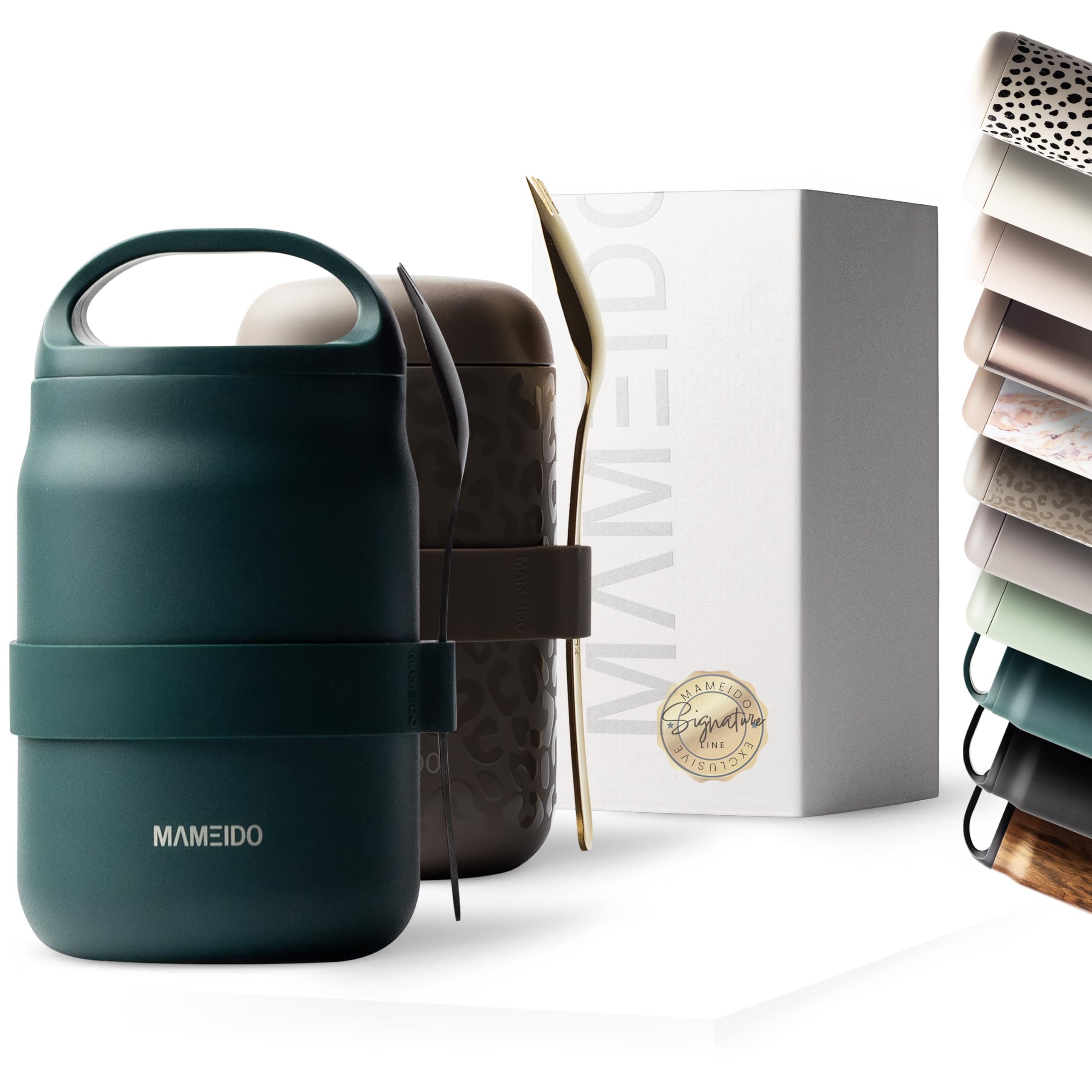 MAMEIDO Insulated Food Jar 800 ml (Ocean Bloom)