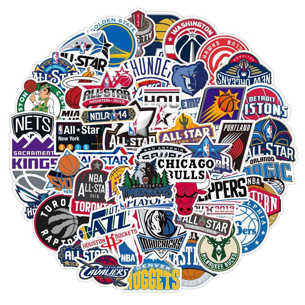All Nba Teams Names And Logos Nba Decal Stickers Basketball Team