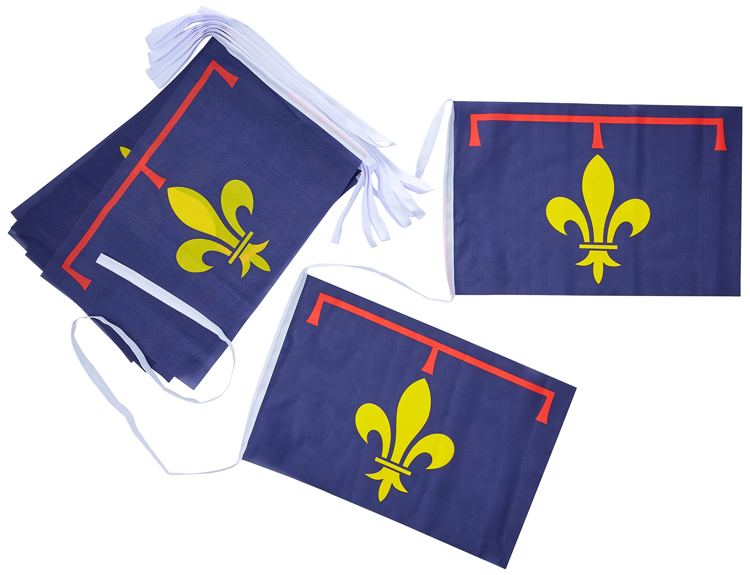 Drapeau provençal AZ FLAG en guirlande durable 12m de 20 fanions polyester