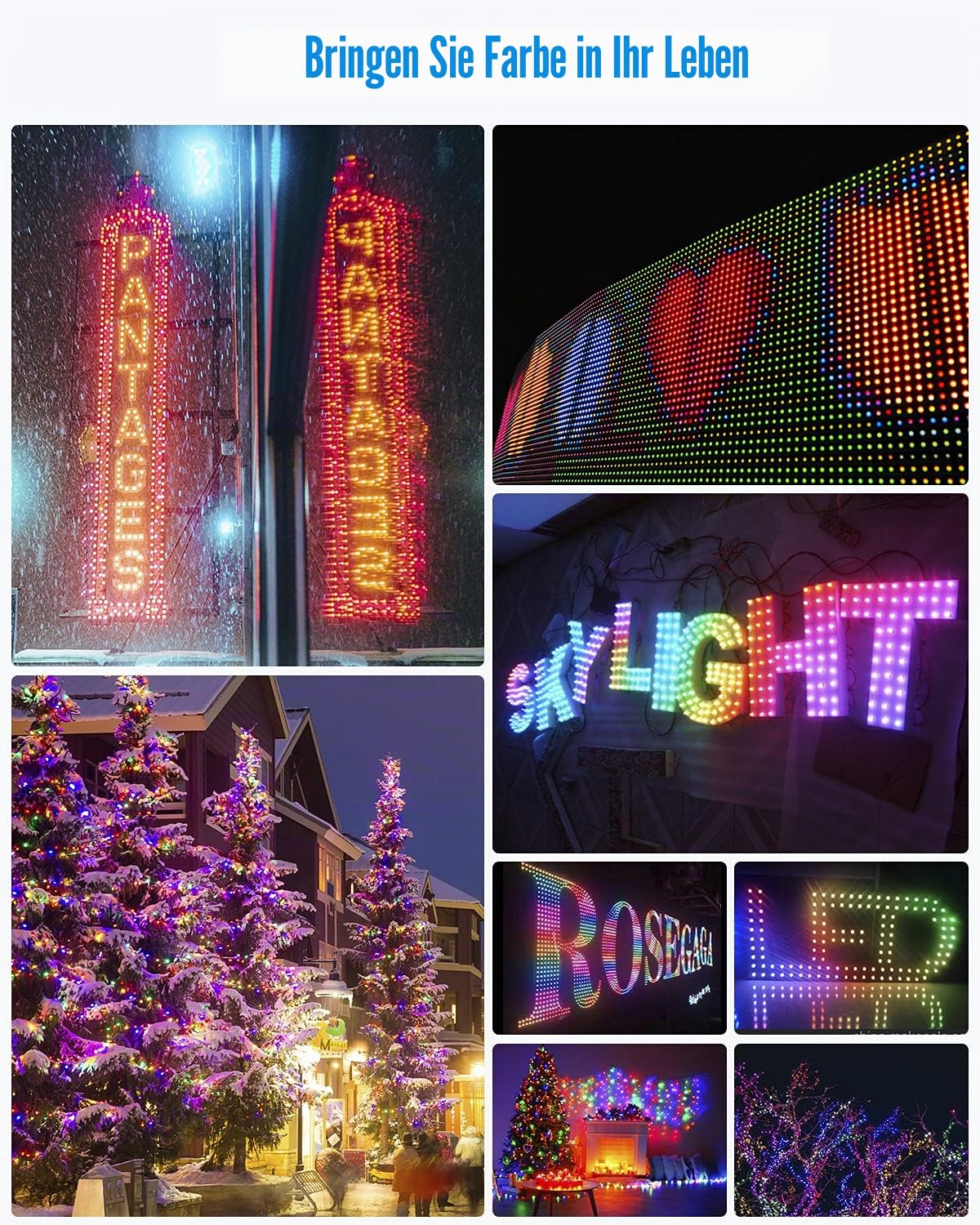 ALITOVE 500 Stück 12V WS2811 RGB Lichterkette Schwarzer Draht Pixels IP68 | Individuell Adressierbar, 12mm Bullet, für Leuchtschrift Weihnachtsdeko DIY-Projekte, Hinweis: Ohne Netzteil & Controller
