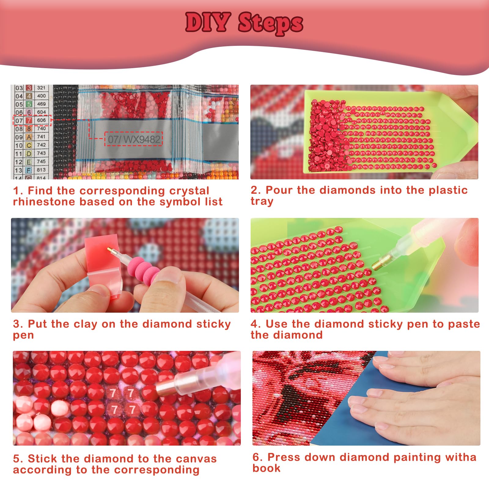 Diamond Painting Kit Pour Adulte Débutant, Les Champignons