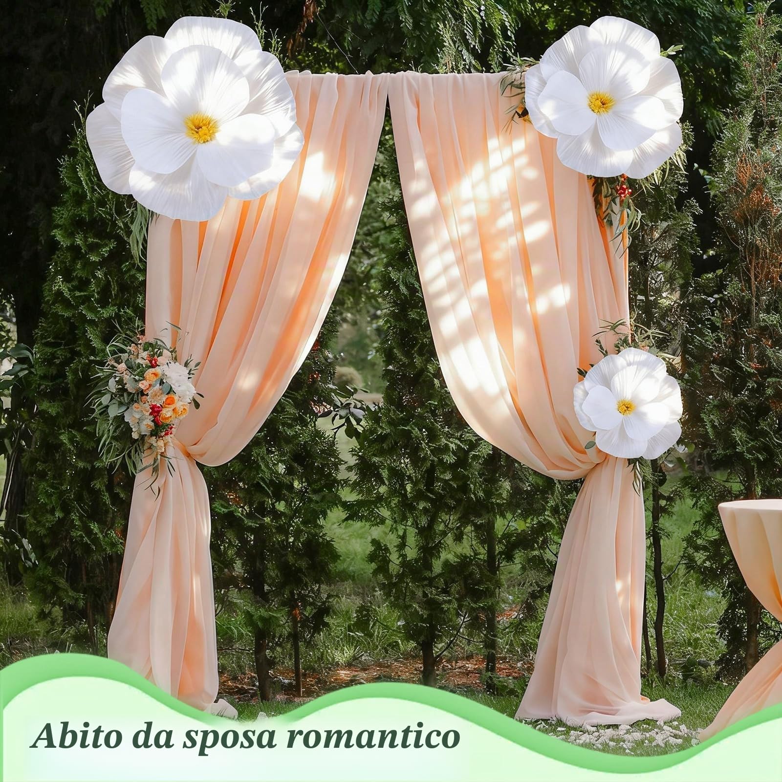 Norme - 3 pezzi di fiori bianchi giganti in carta artificiale, petali di rosa bianca, 40, 50, 60 cm, per matrimonio, San Valentino, compleanno, camera nuziale, sfondo per feste, decorazioni per