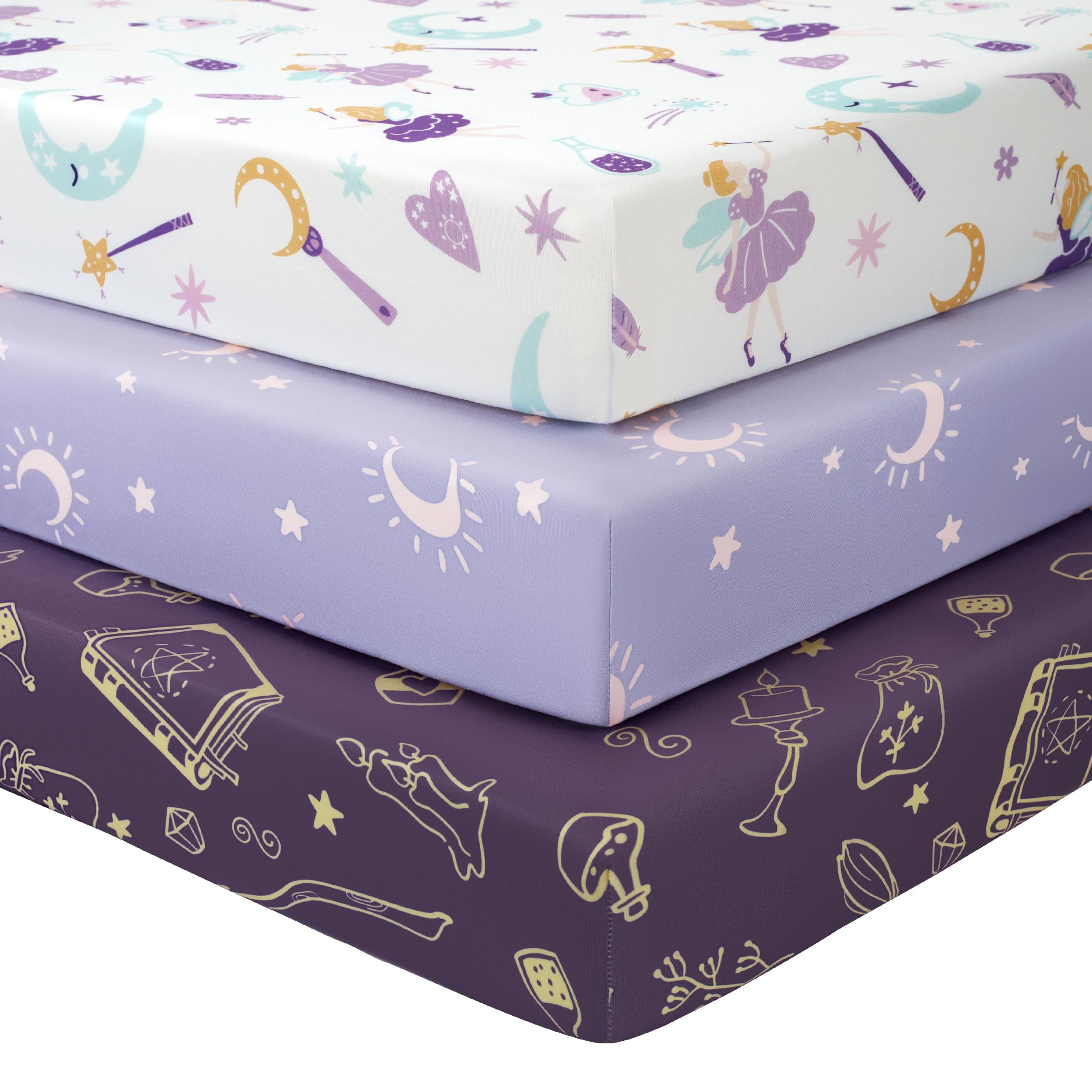 Baby Spannbettlaken Kinderbett Spannbetttuch 3er-Pack Mikrofaser Bettlaken