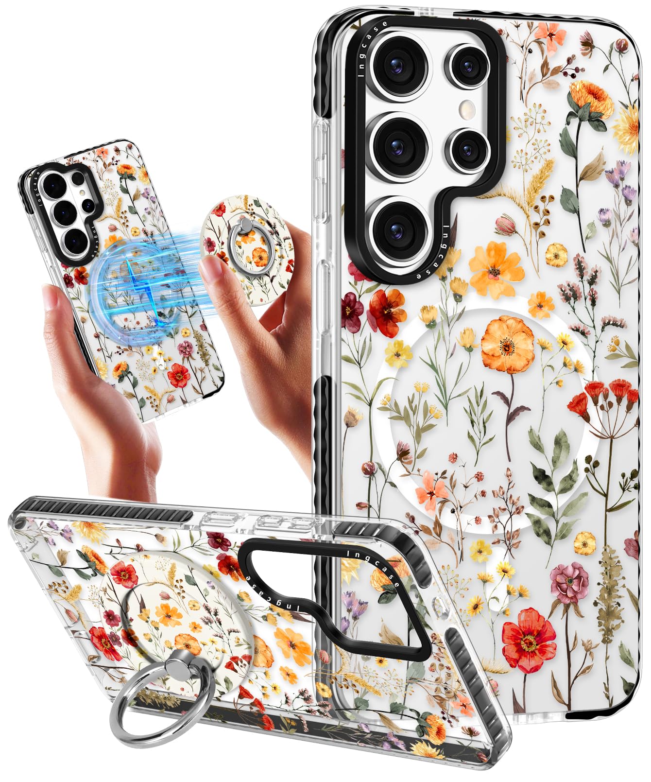 Coque Samsung S25 Ultra magnétique avec protection caméra rétro et anneau de charge - 7