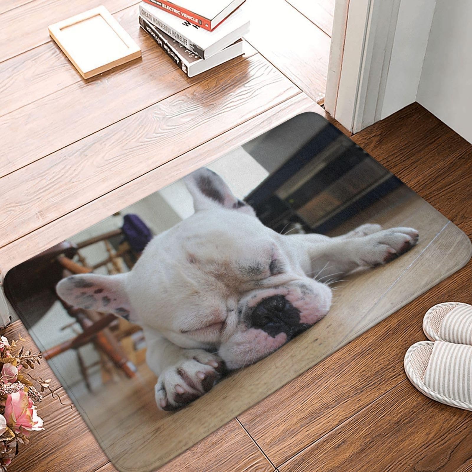 玄関マット 40×60cm バスルームマット 滑り止めマット 可愛い犬