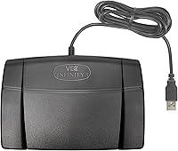 Infinity 3 USB Foot Pedal for Transcription - Ergonomic, Durable Control for PC & Mac