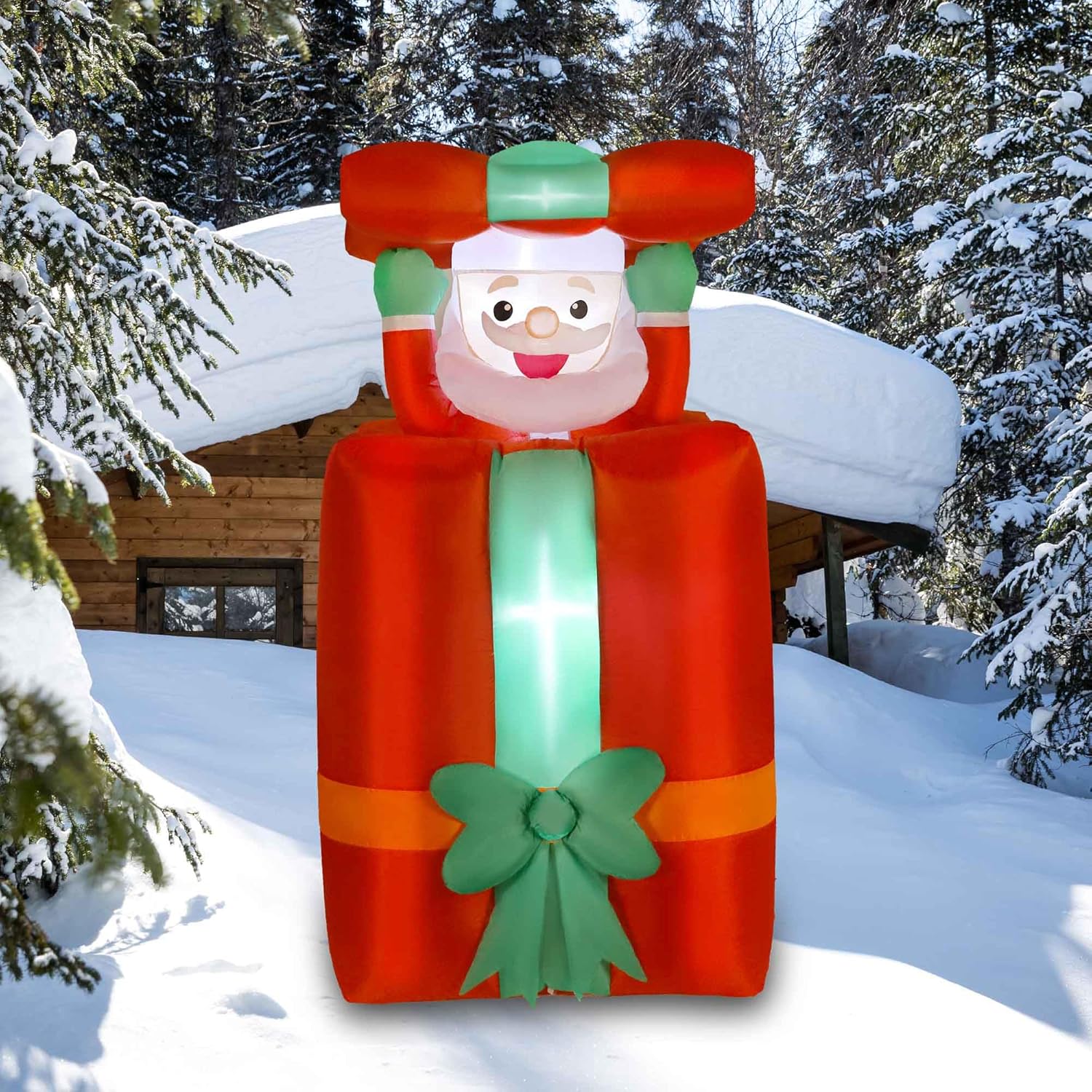 TwoBees 5FT Christmas Inflatables Decorations with Pop Up